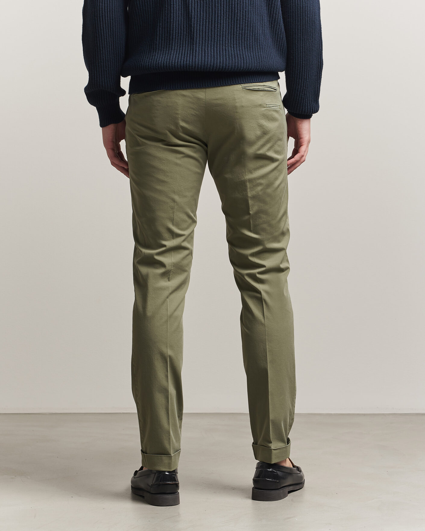 Herr | Byxor | Briglia 1949 | Slim Fit Cotton Chinos Olive