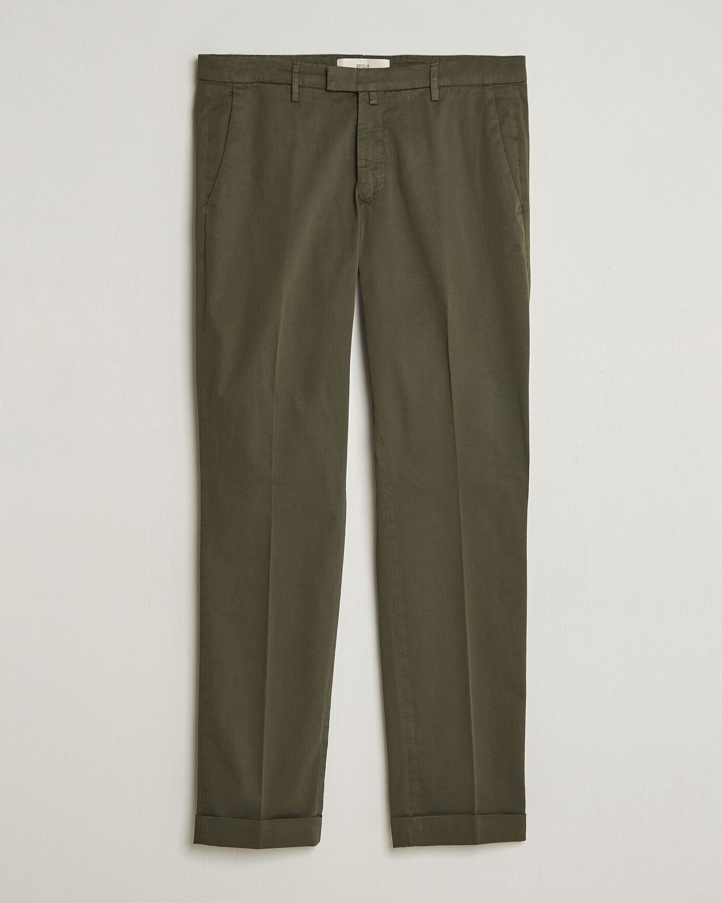 Herr | Byxor | Briglia 1949 | Slim Fit Cotton Chinos Dark Green