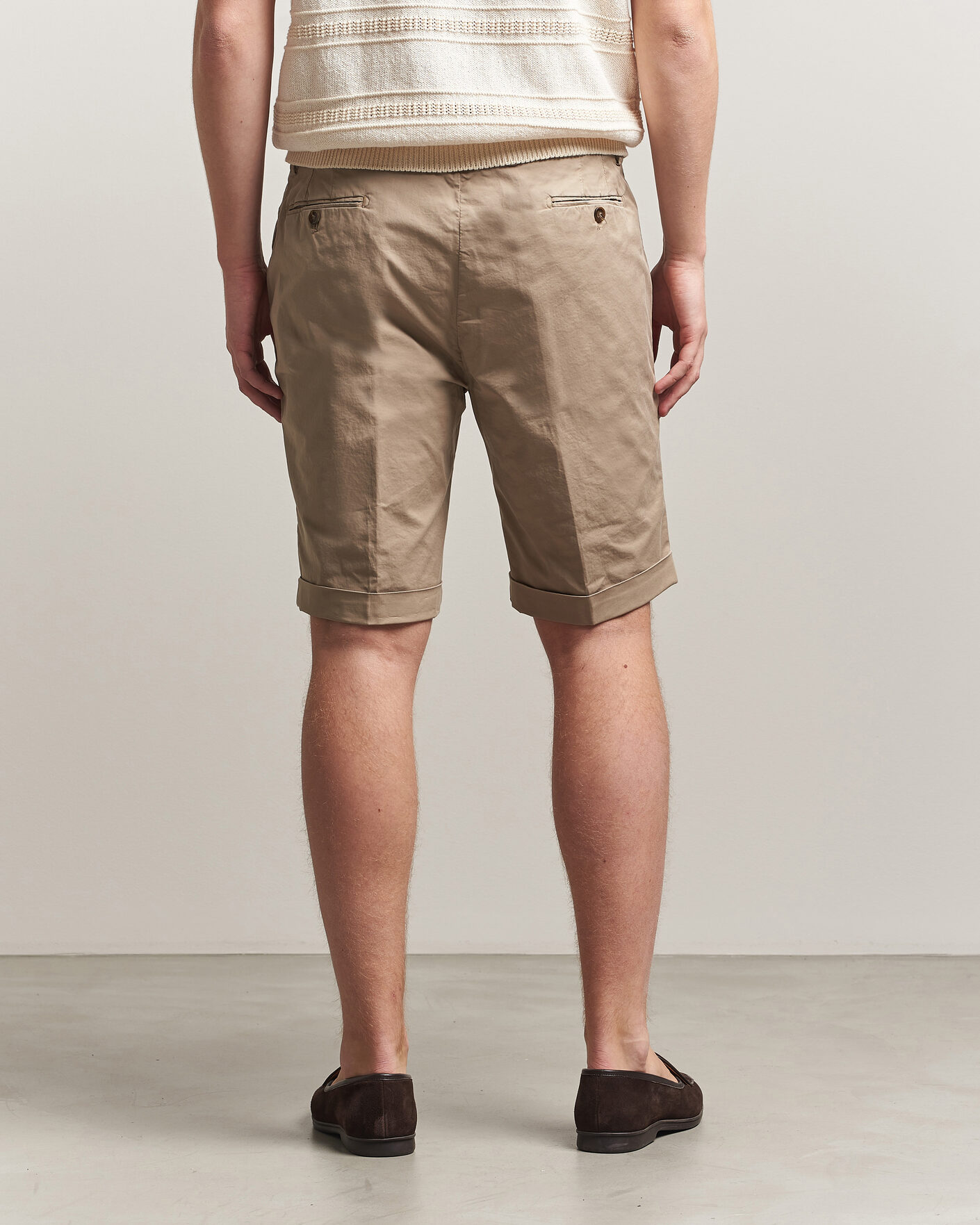 Herr | Shorts | Briglia 1949 | Cotton Stretch Shorts Taupe