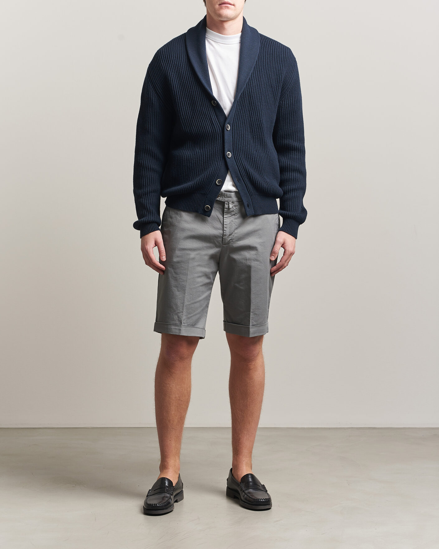 Herr | Shorts | Briglia 1949 | Cotton Stretch Shorts Grey