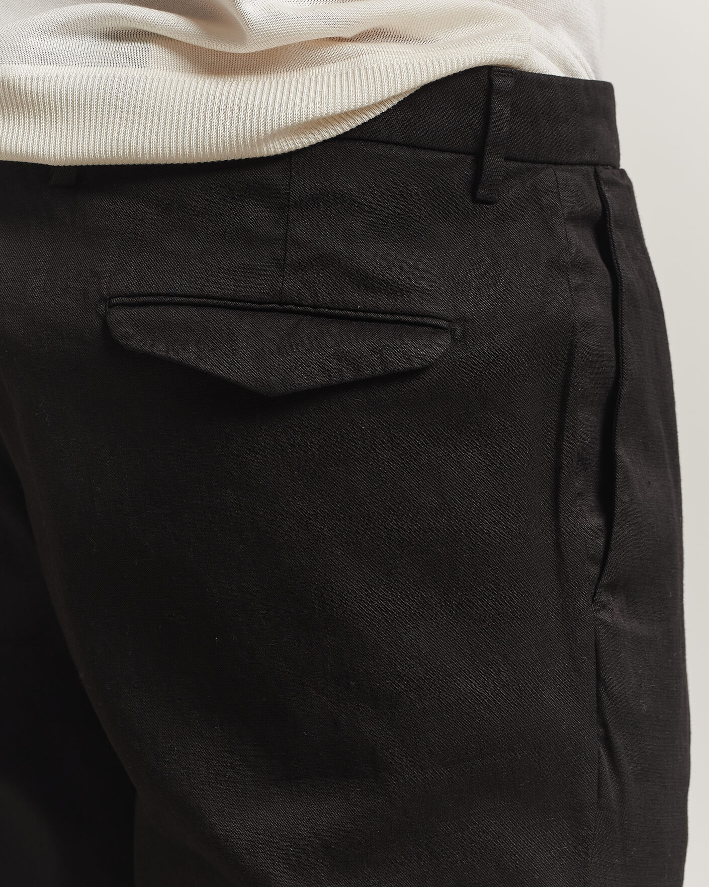 Herr | Byxor | Briglia 1949 | Pleated Linen Trousers Black