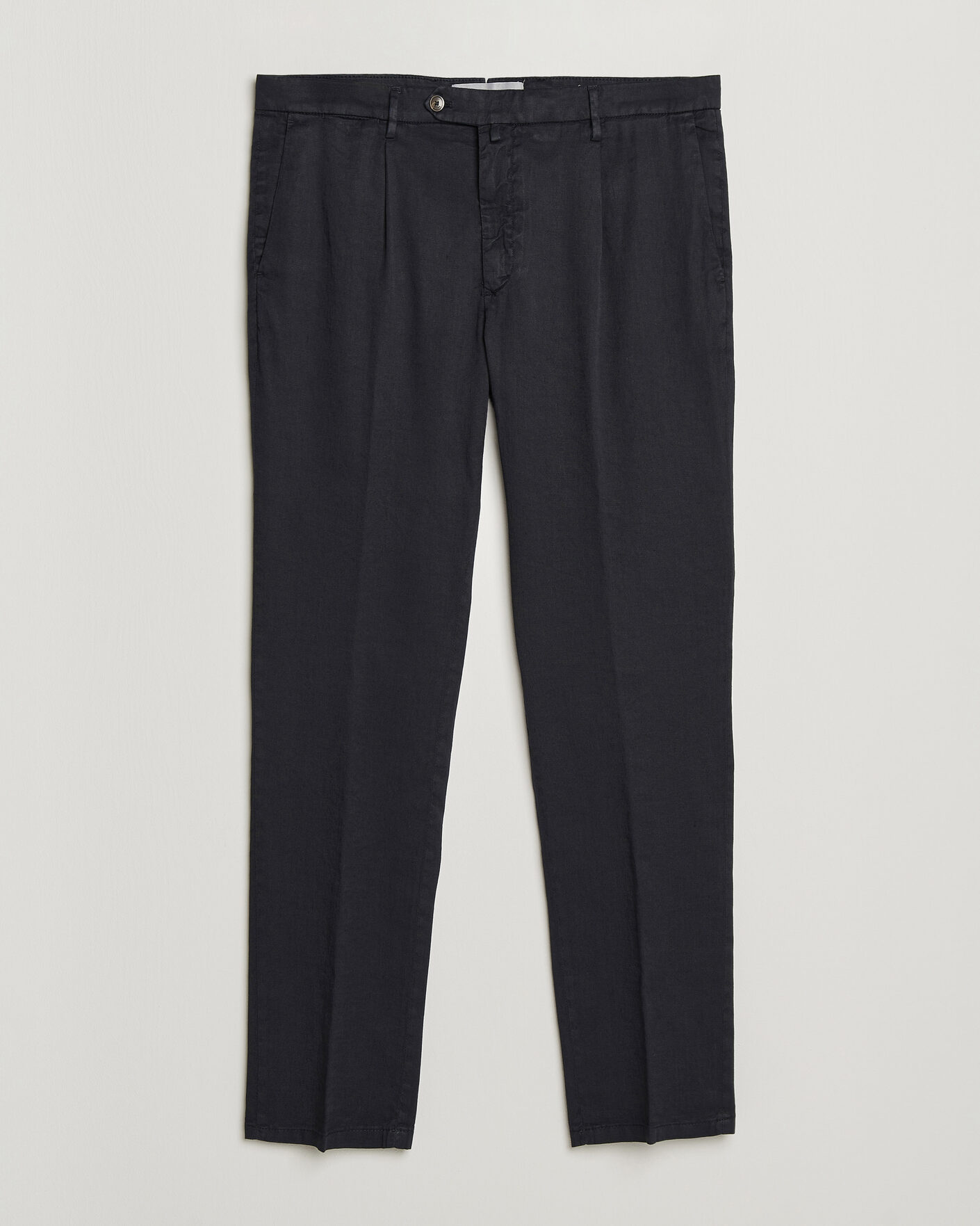 Herr | Byxor | Briglia 1949 | Pleated Linen Trousers Navy