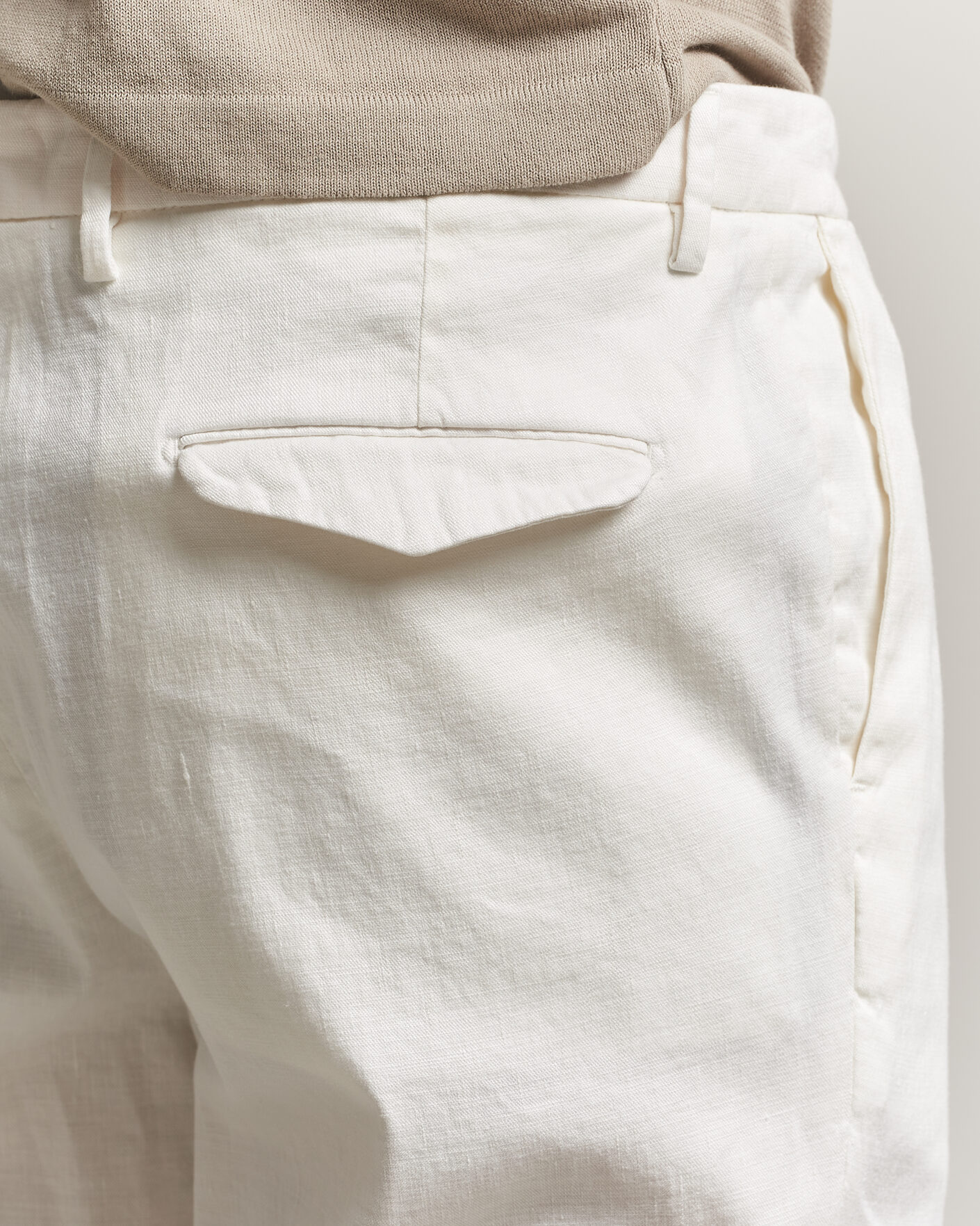 Herr | Byxor | Briglia 1949 | Pleated Linen Trousers Cream