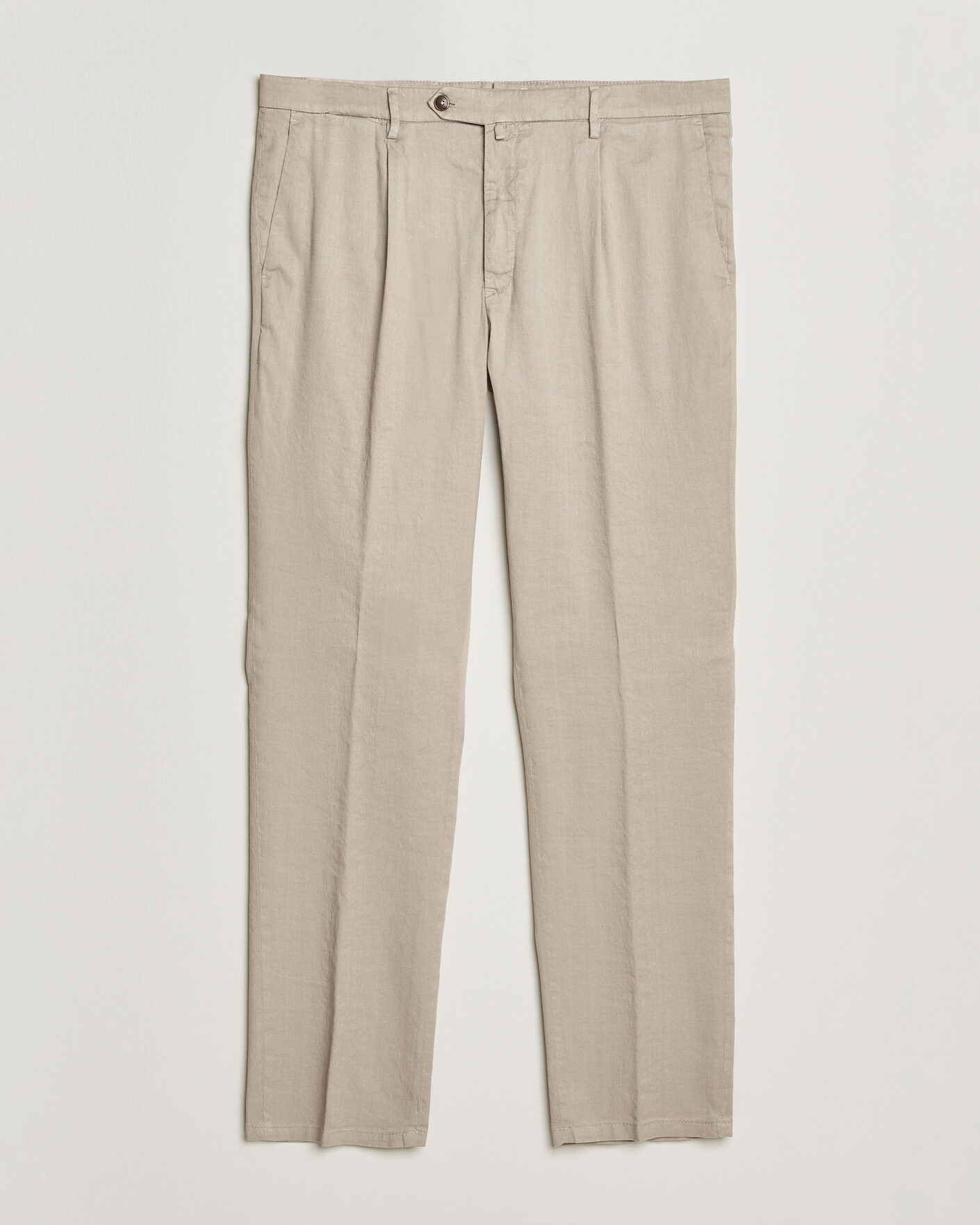 Herr | Byxor | Briglia 1949 | Pleated Linen Trousers Beige