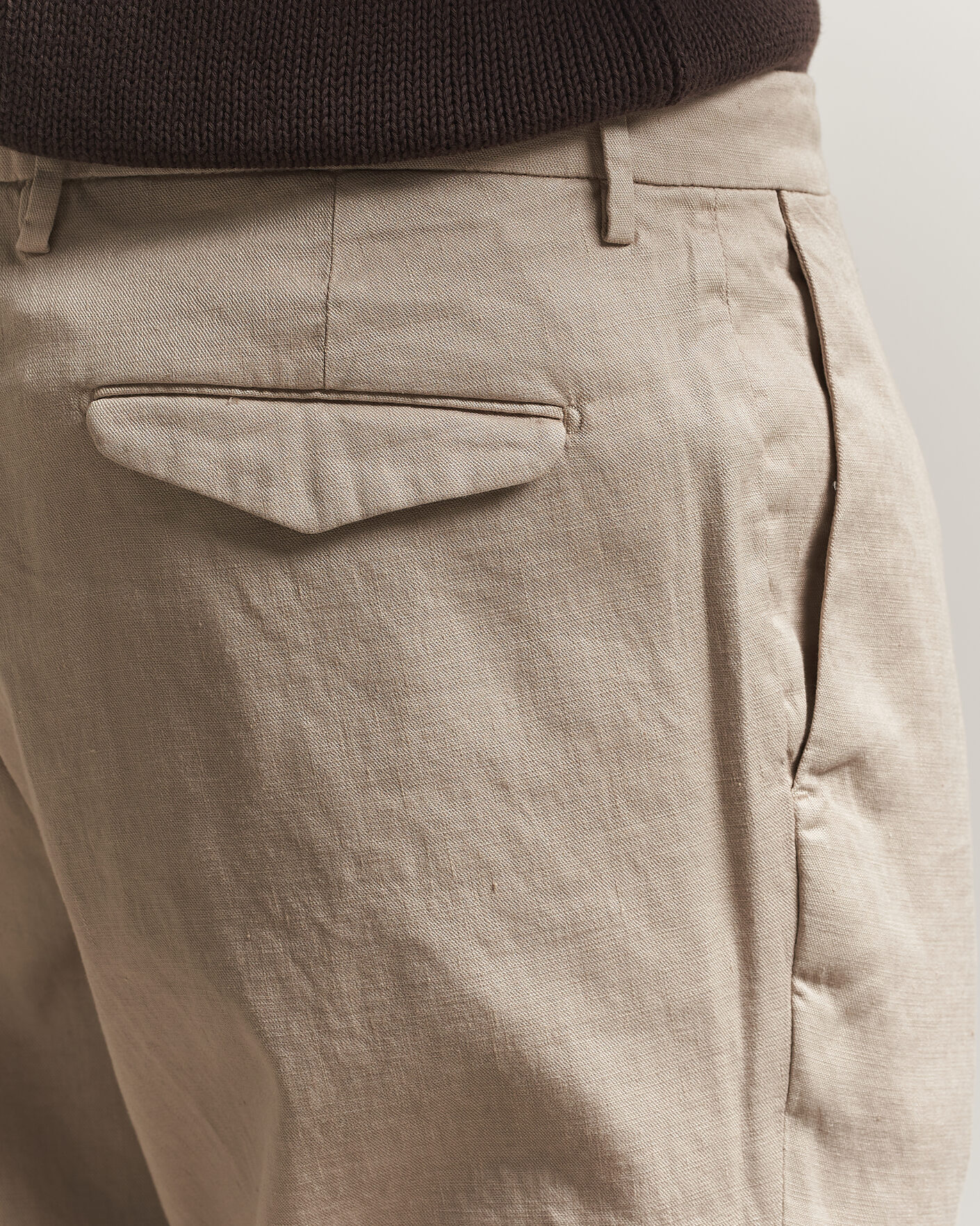 Herr | Byxor | Briglia 1949 | Pleated Linen Trousers Beige