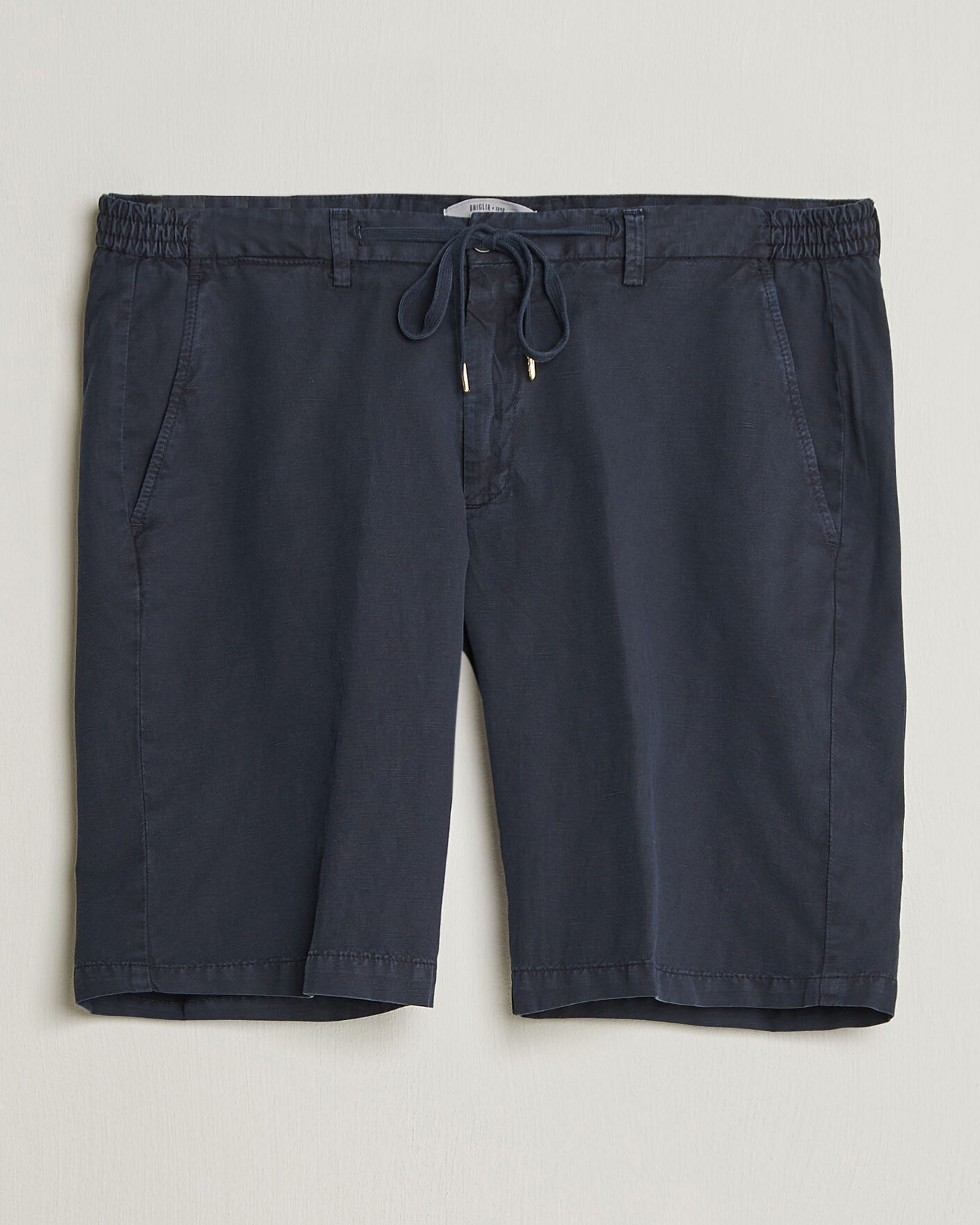 Herr | Shorts | Briglia 1949 | Cotton/Linen Drawstring Shorts Navy