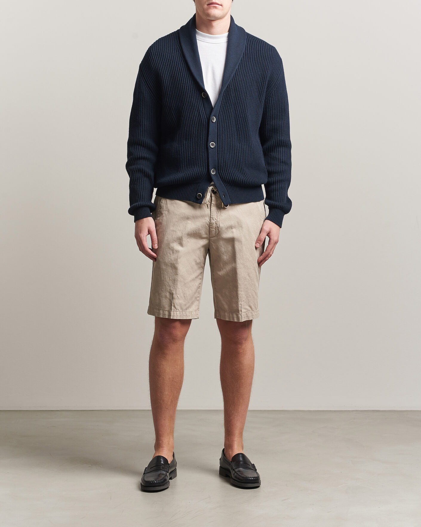 Herr | Shorts | Briglia 1949 | Cotton/Linen Drawstring Shorts Beige