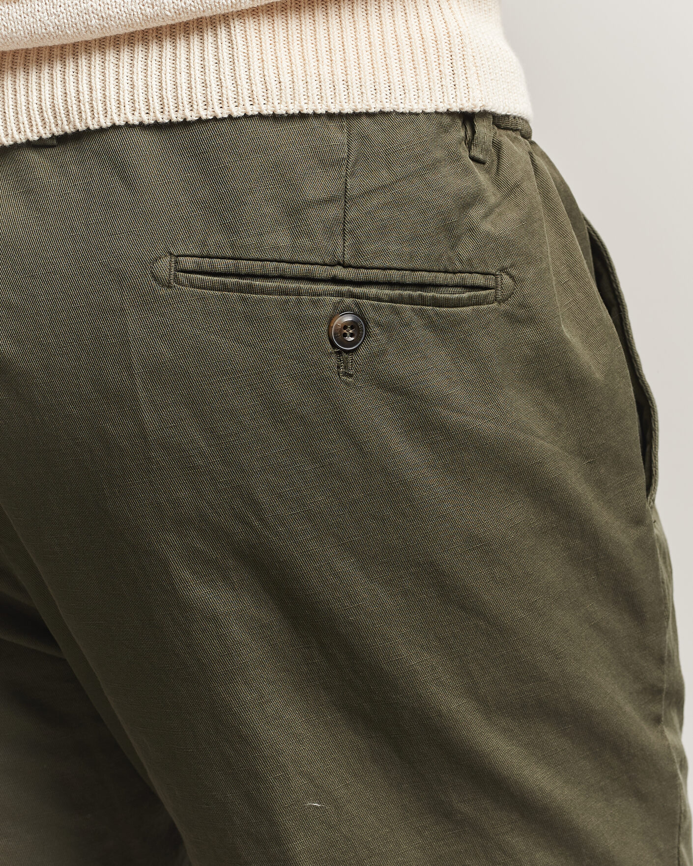 Herr | Shorts | Briglia 1949 | Cotton/Linen Drawstring Shorts Olive