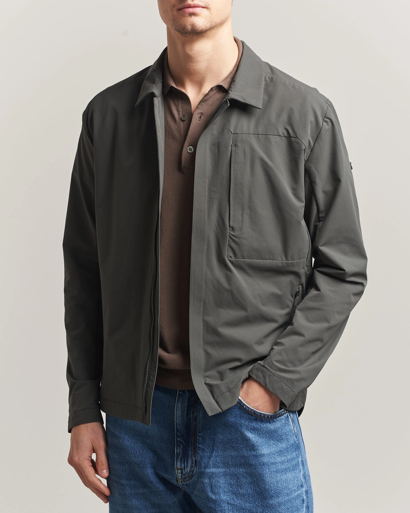 Herr | Jackor | Scandinavian Edition | Merge II Stretch Shirt Jacket Dark Olive