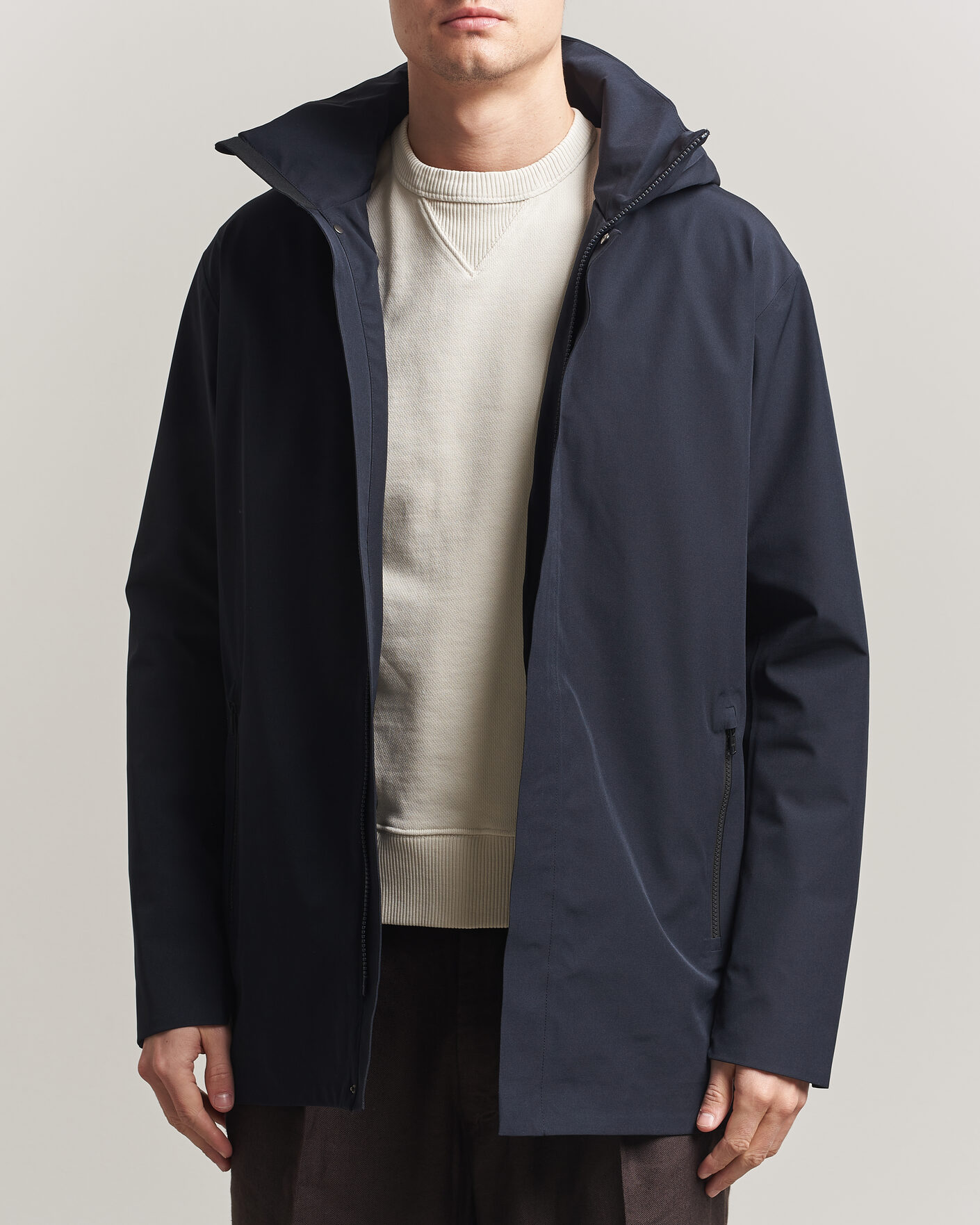 Herr | Jackor | Scandinavian Edition | Range III Mid Lenght Waterproof Coat Midnight Blue