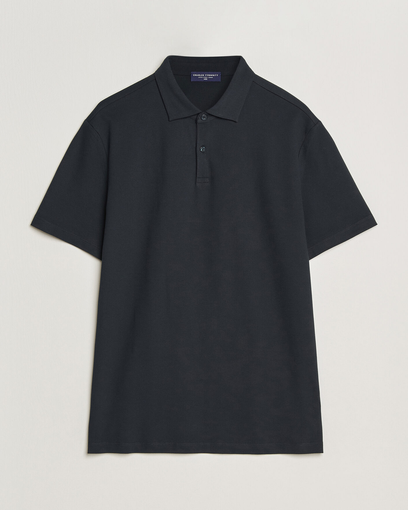 Herr | Pikéer | Charles Tyrwhitt | Smart Stretch Pique Polo Black