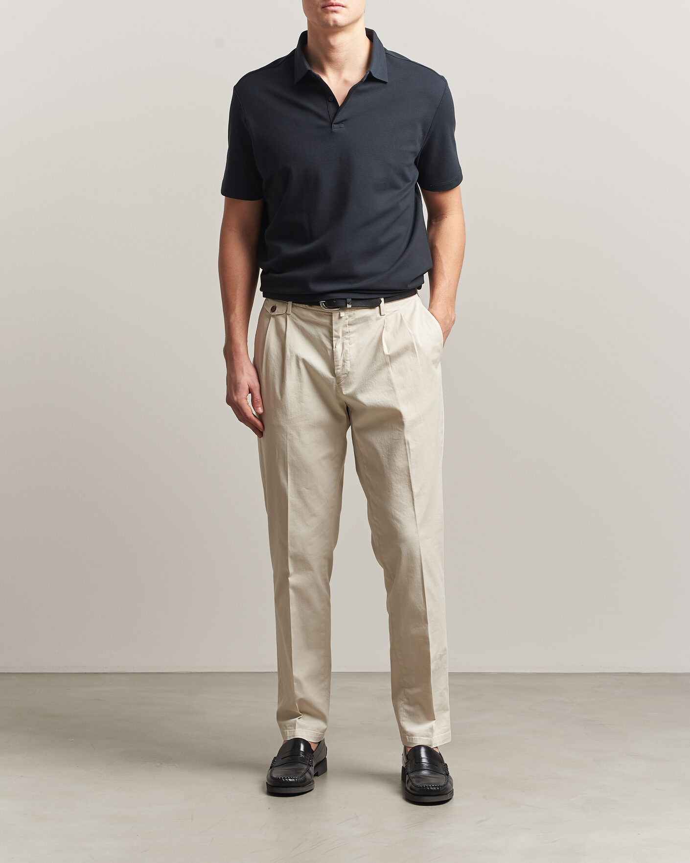 Herr | Pikéer | Charles Tyrwhitt | Smart Stretch Pique Polo Black