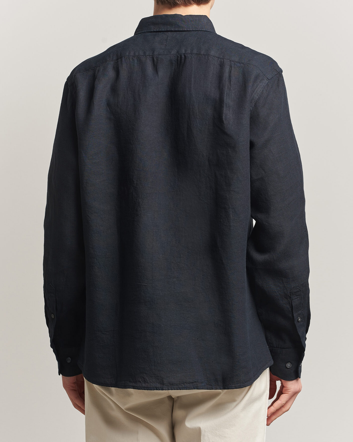 Herr | Skjortor | Charles Tyrwhitt | Pure Linen Slim Fit Shirt Black
