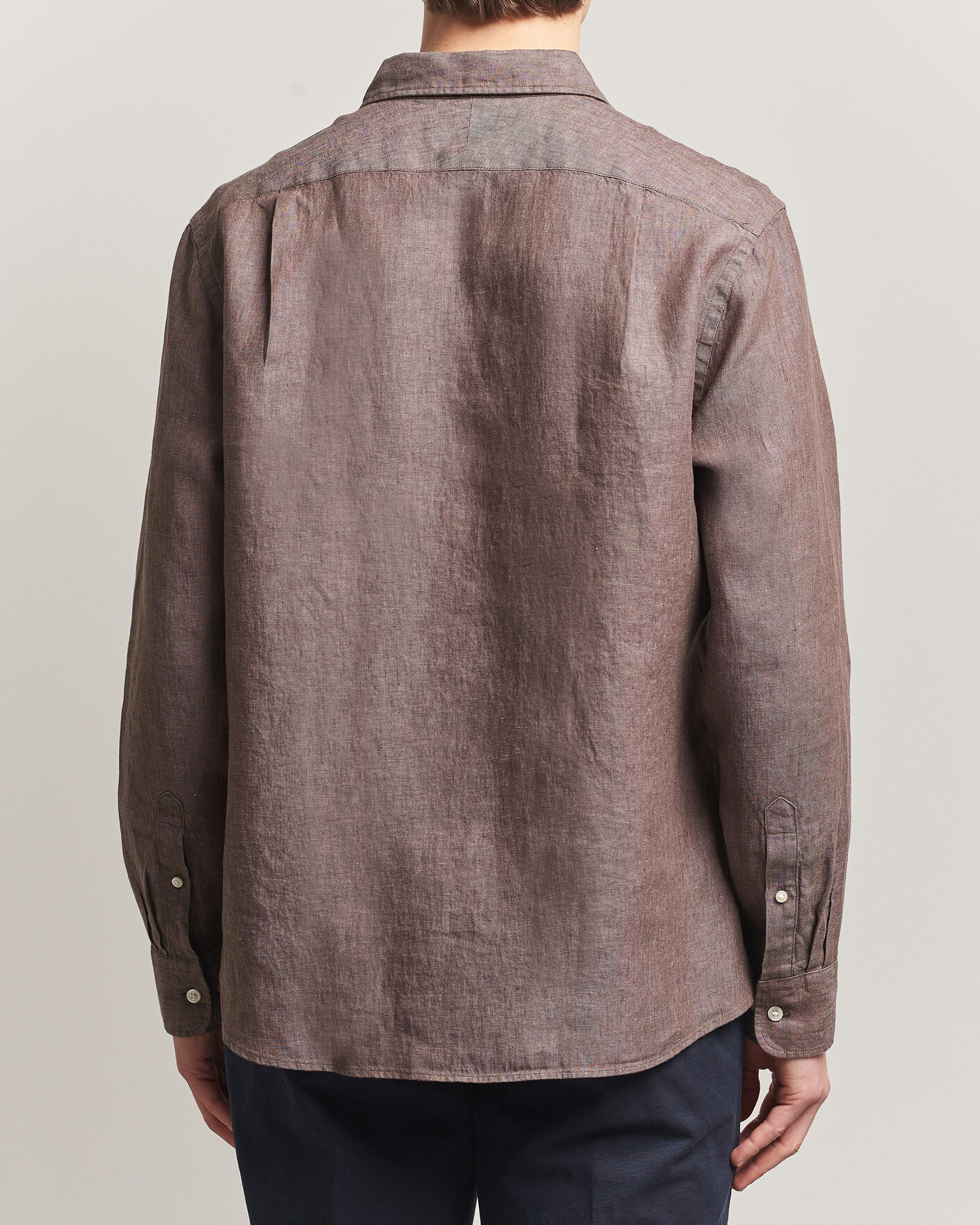 Herr | Skjortor | Charles Tyrwhitt | Pure Linen Slim Fit Shirt Mocha