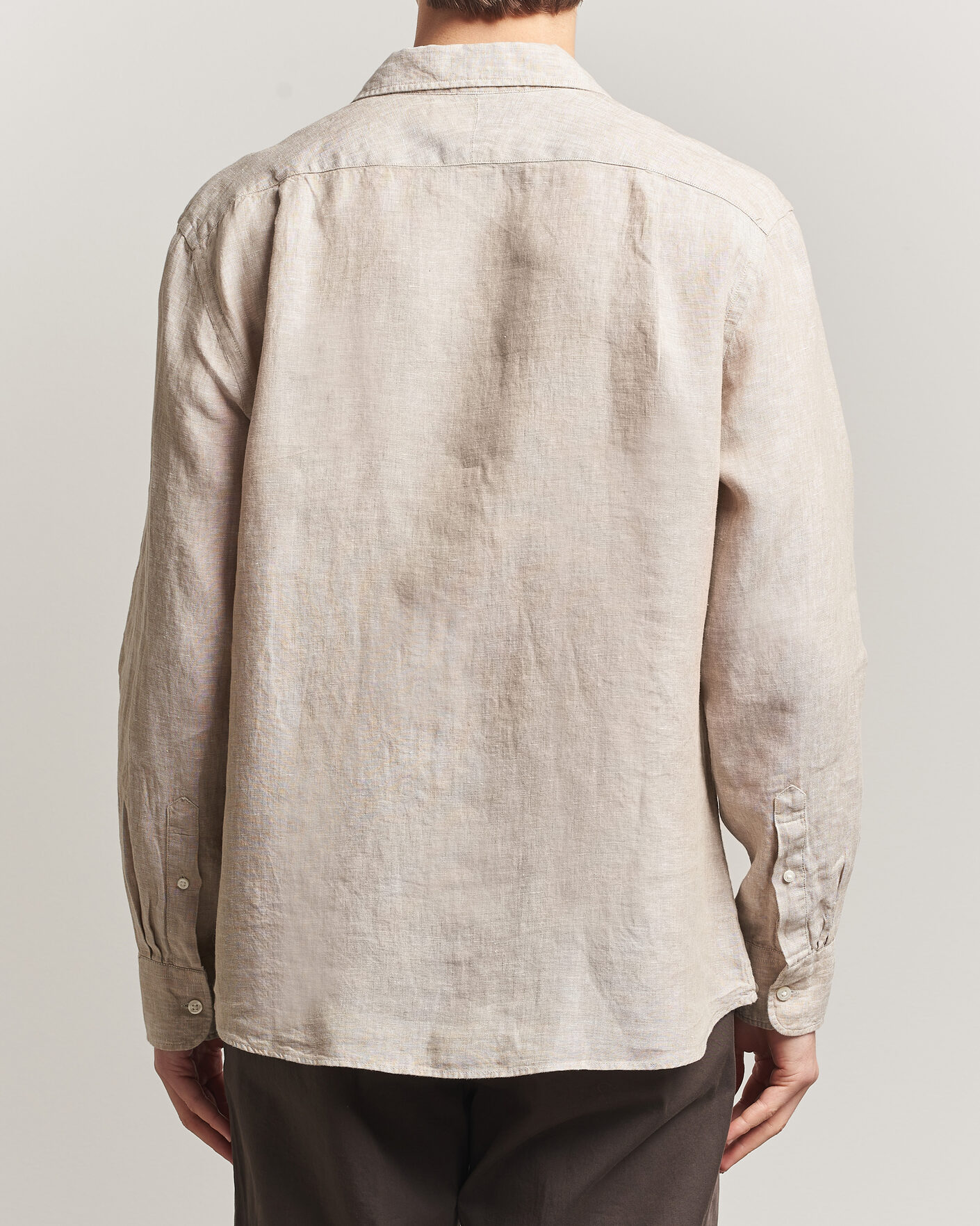 Herr | Skjortor | Charles Tyrwhitt | Pure Linen Slim Fit Shirt Oatmeal