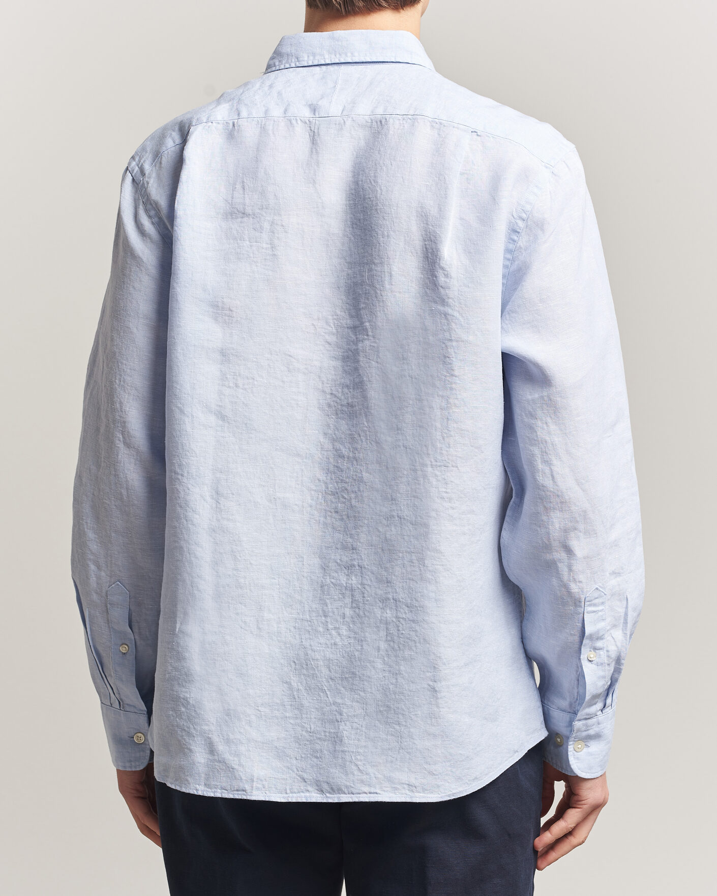 Herr | Skjortor | Charles Tyrwhitt | Pure Linen Slim Fit Shirt Sky Blue