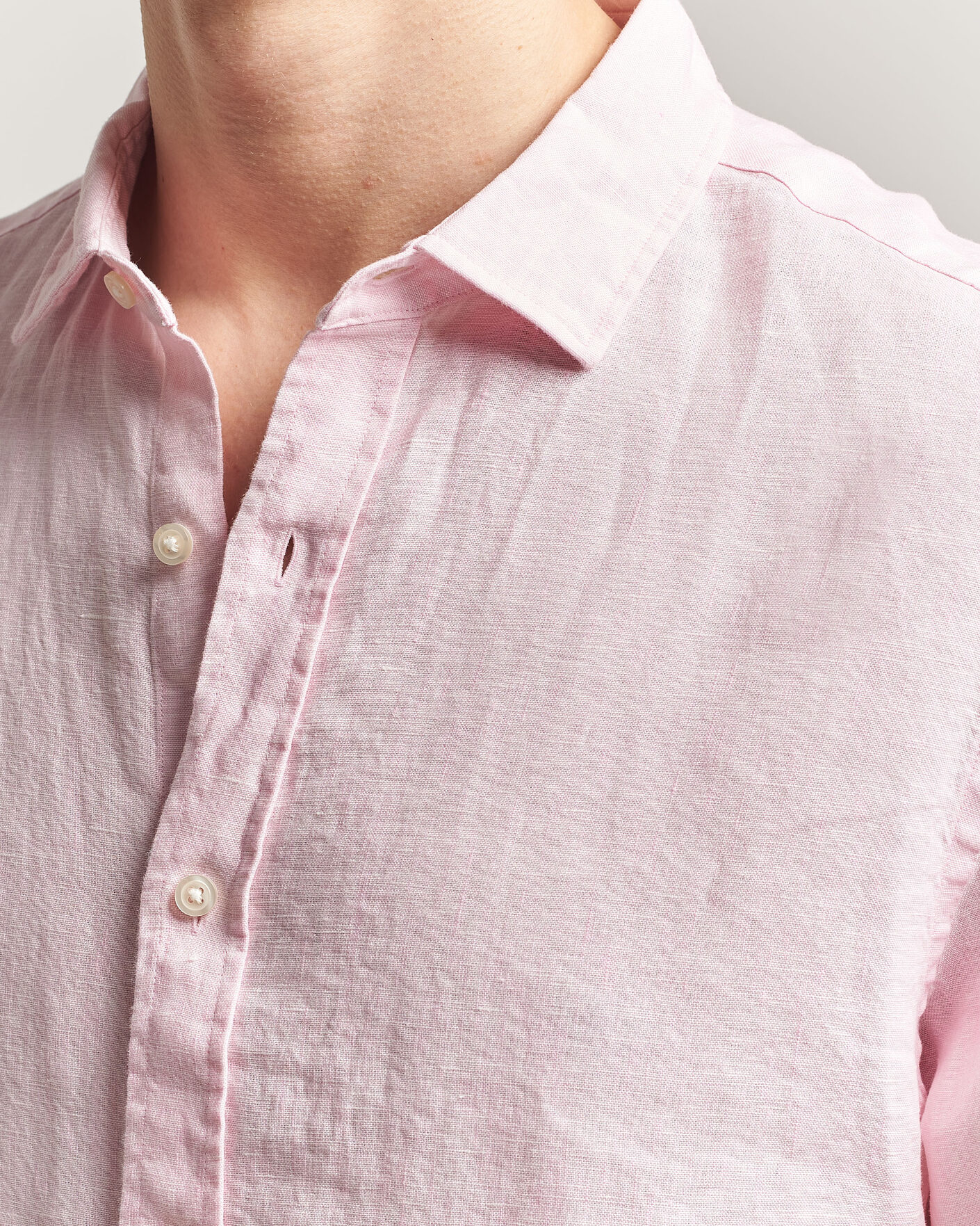 Herr | Skjortor | Charles Tyrwhitt | Pure Linen Slim Fit Shirt Pink
