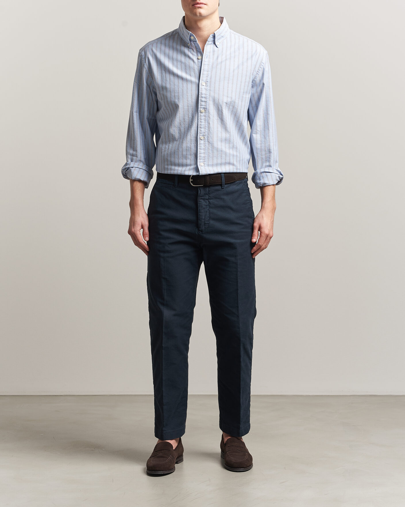 Herr | Skjortor | Charles Tyrwhitt | Button Down Stretch Oxford Shirt Blue