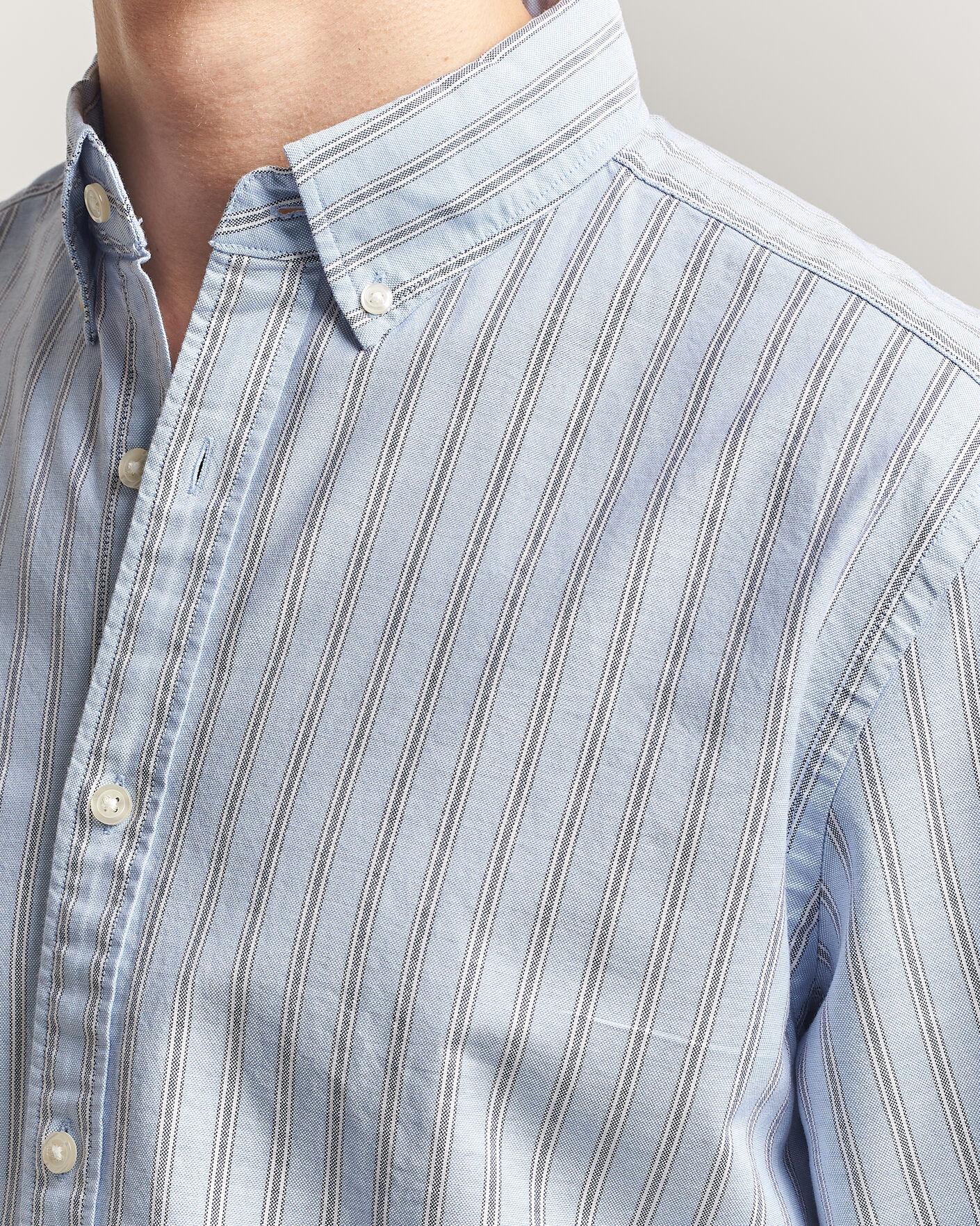Herr | Skjortor | Charles Tyrwhitt | Button Down Stretch Oxford Shirt Blue