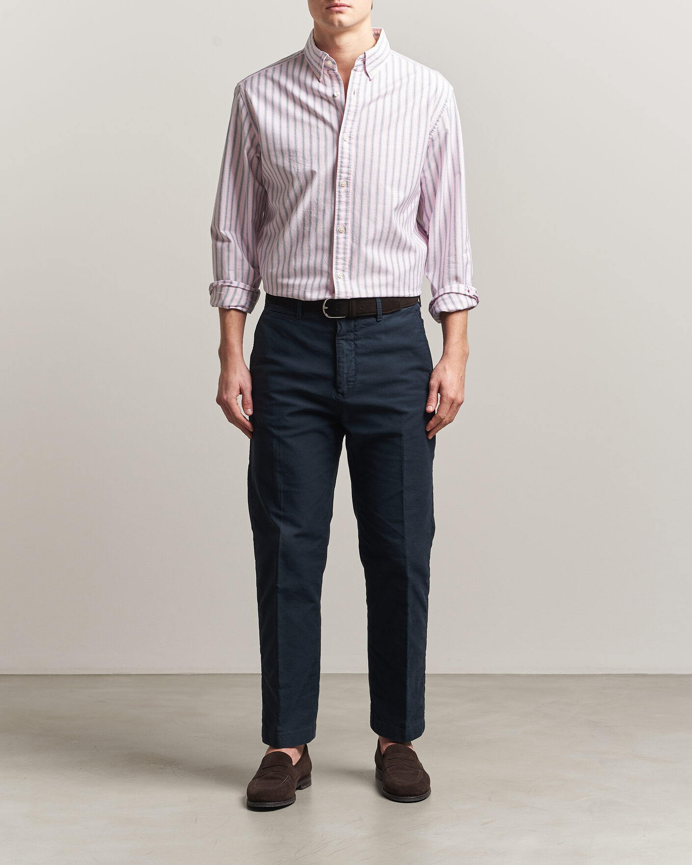 Herr | Skjortor | Charles Tyrwhitt | Button Down Stretch Oxford Shirt Light Pink