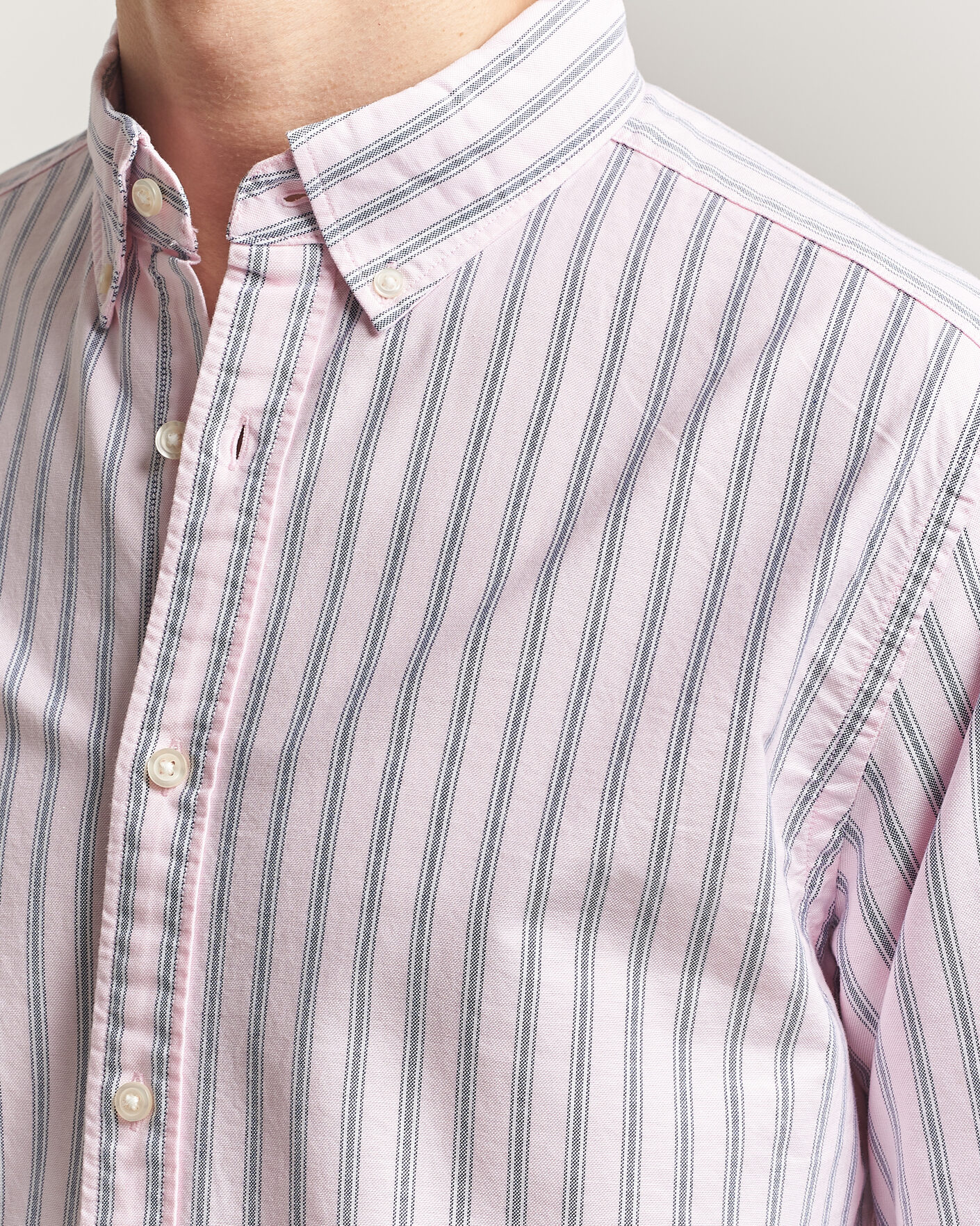 Herr | Skjortor | Charles Tyrwhitt | Button Down Stretch Oxford Shirt Light Pink