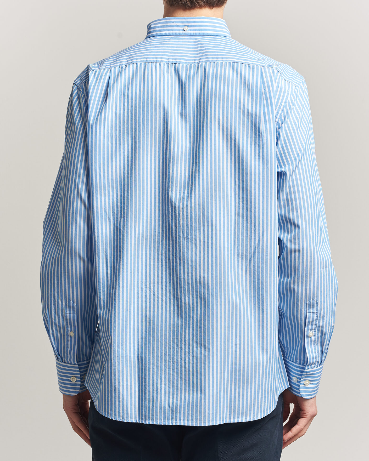 Herr | Skjortor | Charles Tyrwhitt | Button Down Stretch Poplin Shirt Ocean Blue