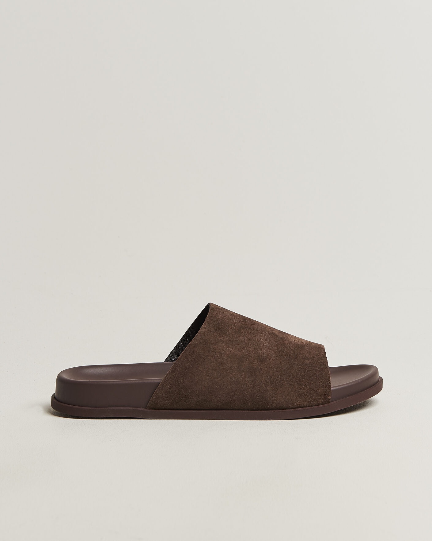 Herr | Sandaler & Tofflor | Thera's | Classic Slide Sandals Dark Brown Suede