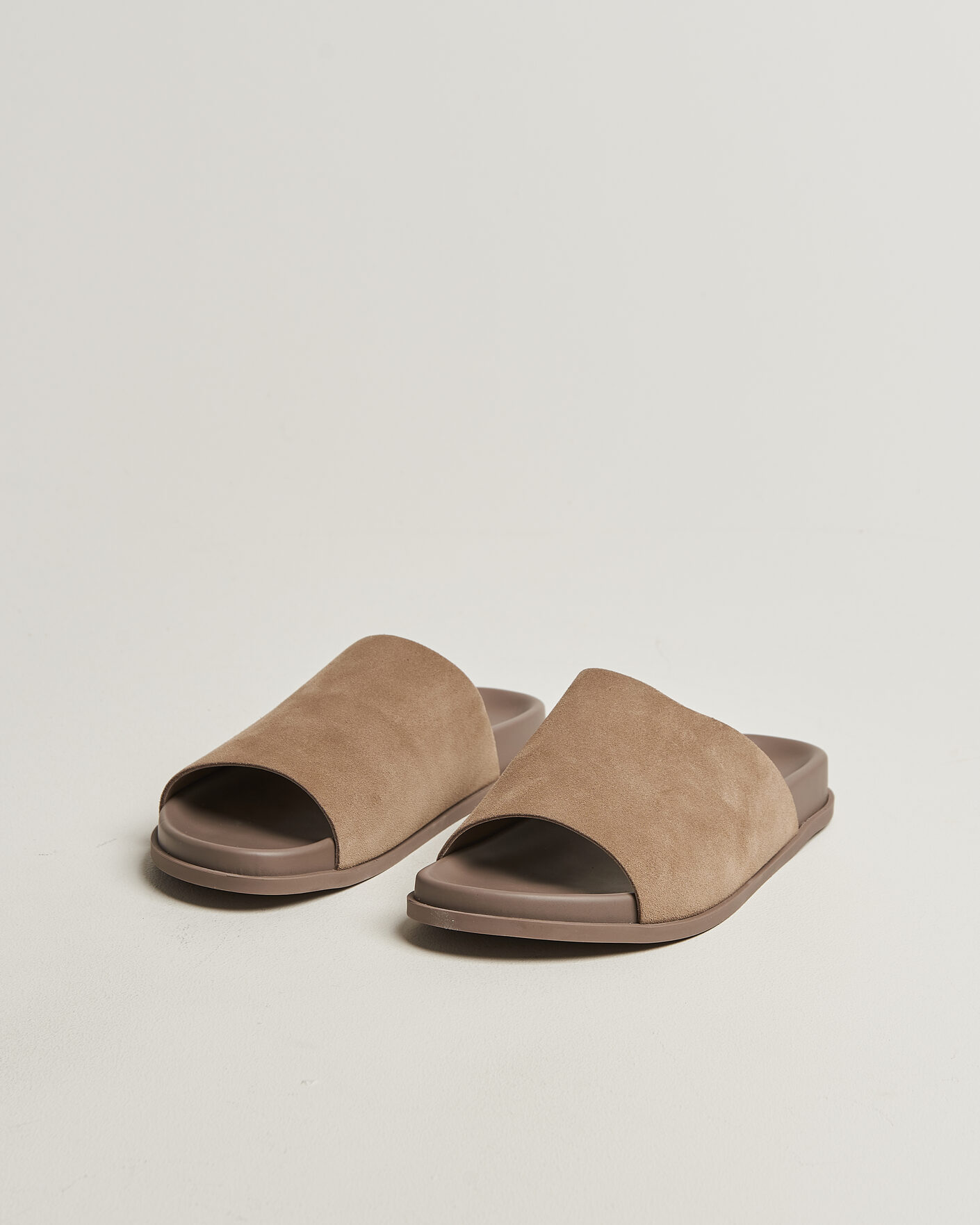 Herr | Sandaler & Tofflor | Thera's | Classic Slide Sandals Stone Suede