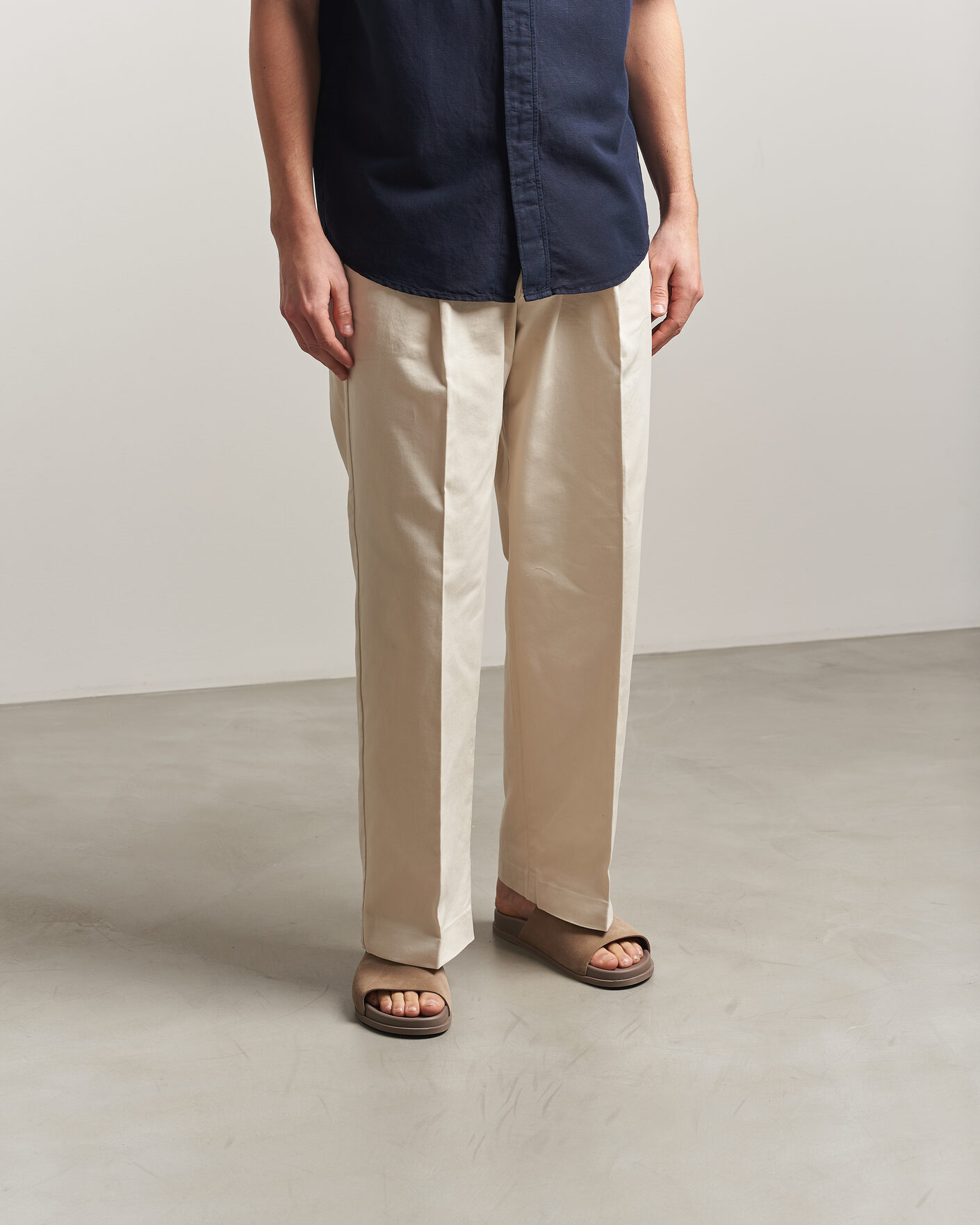 Herr | Sandaler & Tofflor | Thera's | Classic Slide Sandals Stone Suede