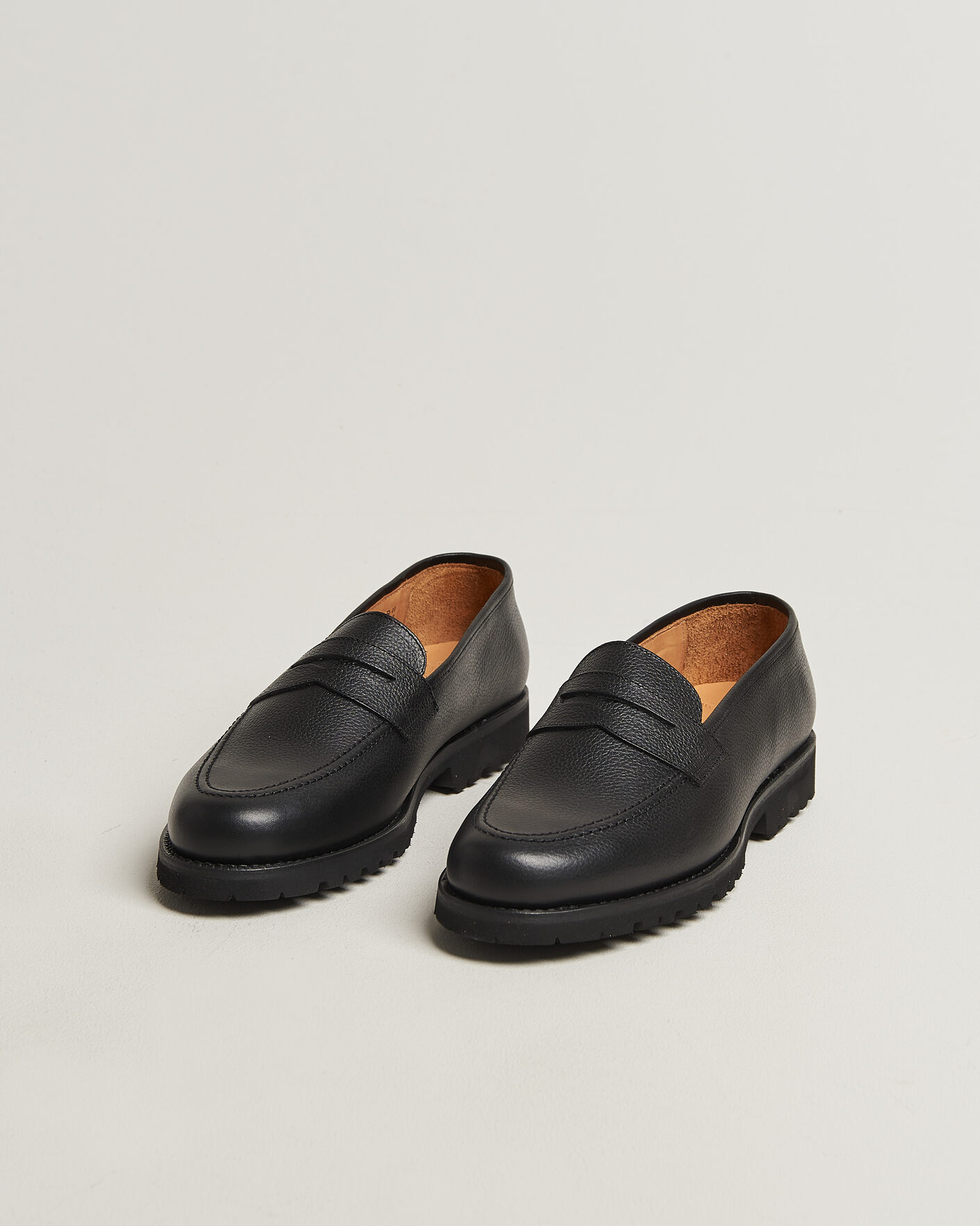 Herr | Loafers | Myrqvist | Stenhammar II Vibram Loafer Black Grained Calf