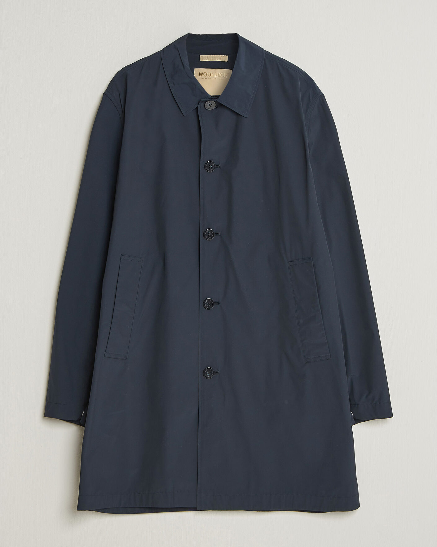 Herr | Jackor | Woolrich | Urban Nylon Water Repelent Carcoat Melton Blue