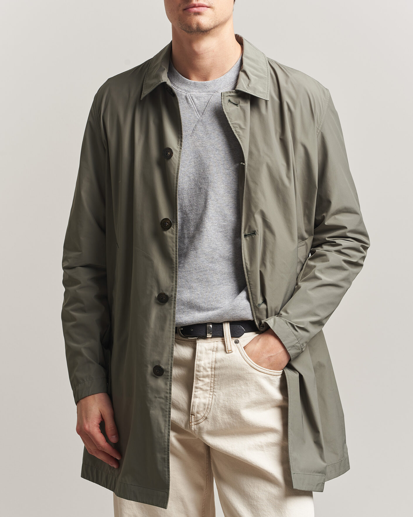 Herr | Jackor | Woolrich | Urban Nylon Water Repelent Carcoat Smokey Olive