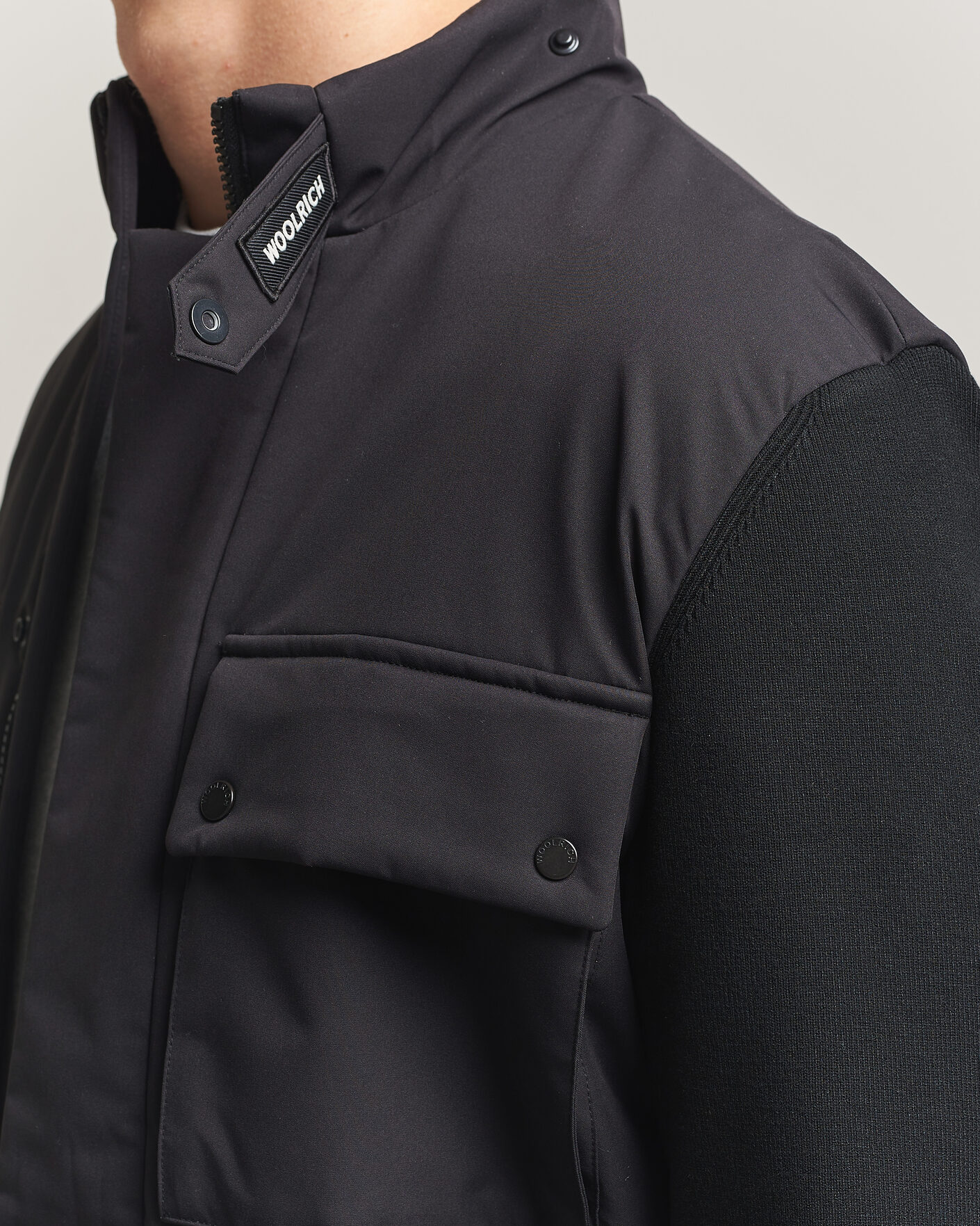 Herr | Jackor | Woolrich | Two Layers Hybrid Jacket Black