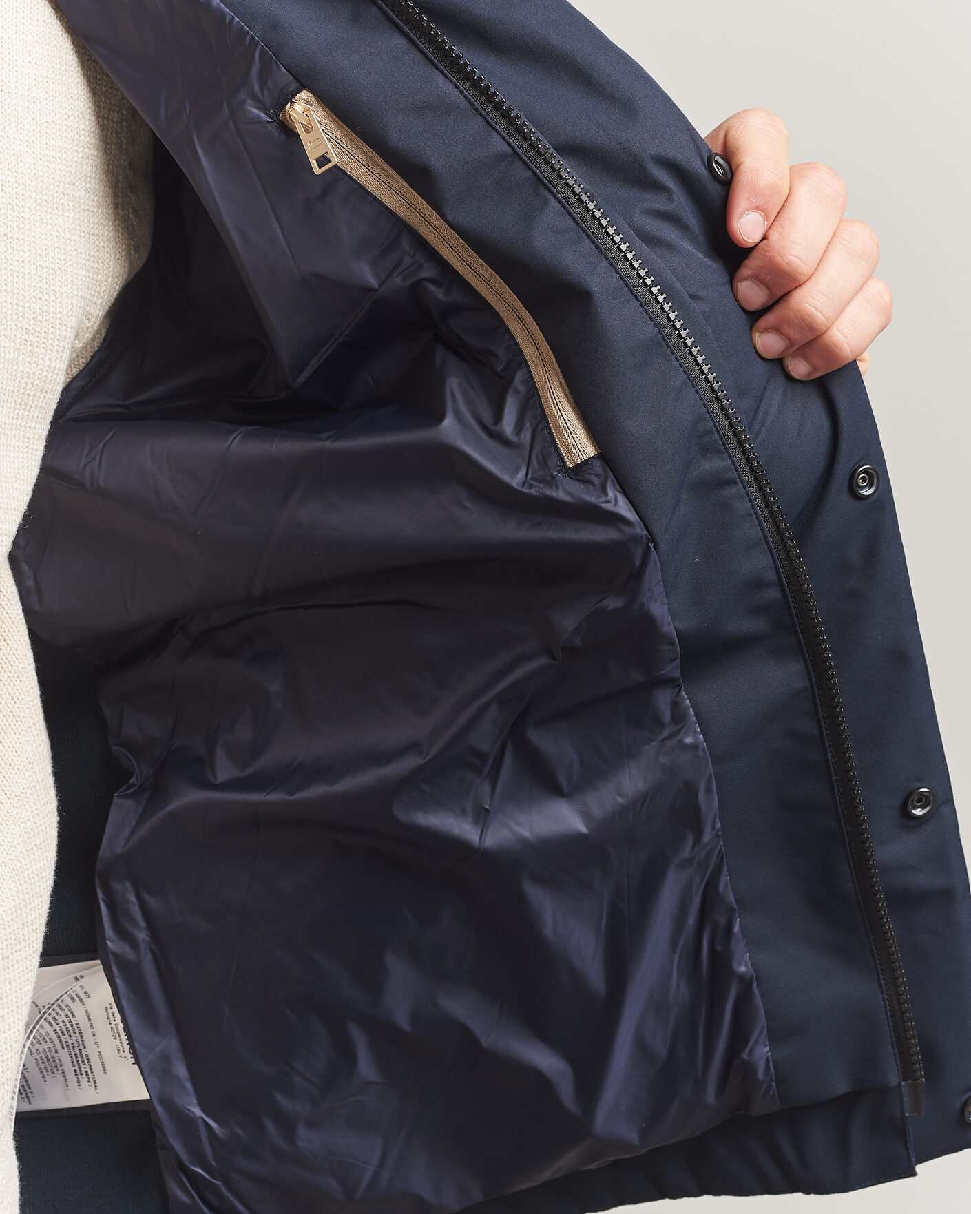 Herr | Jackor | Woolrich | Two Layers Hybrid Jacket Melton Blue