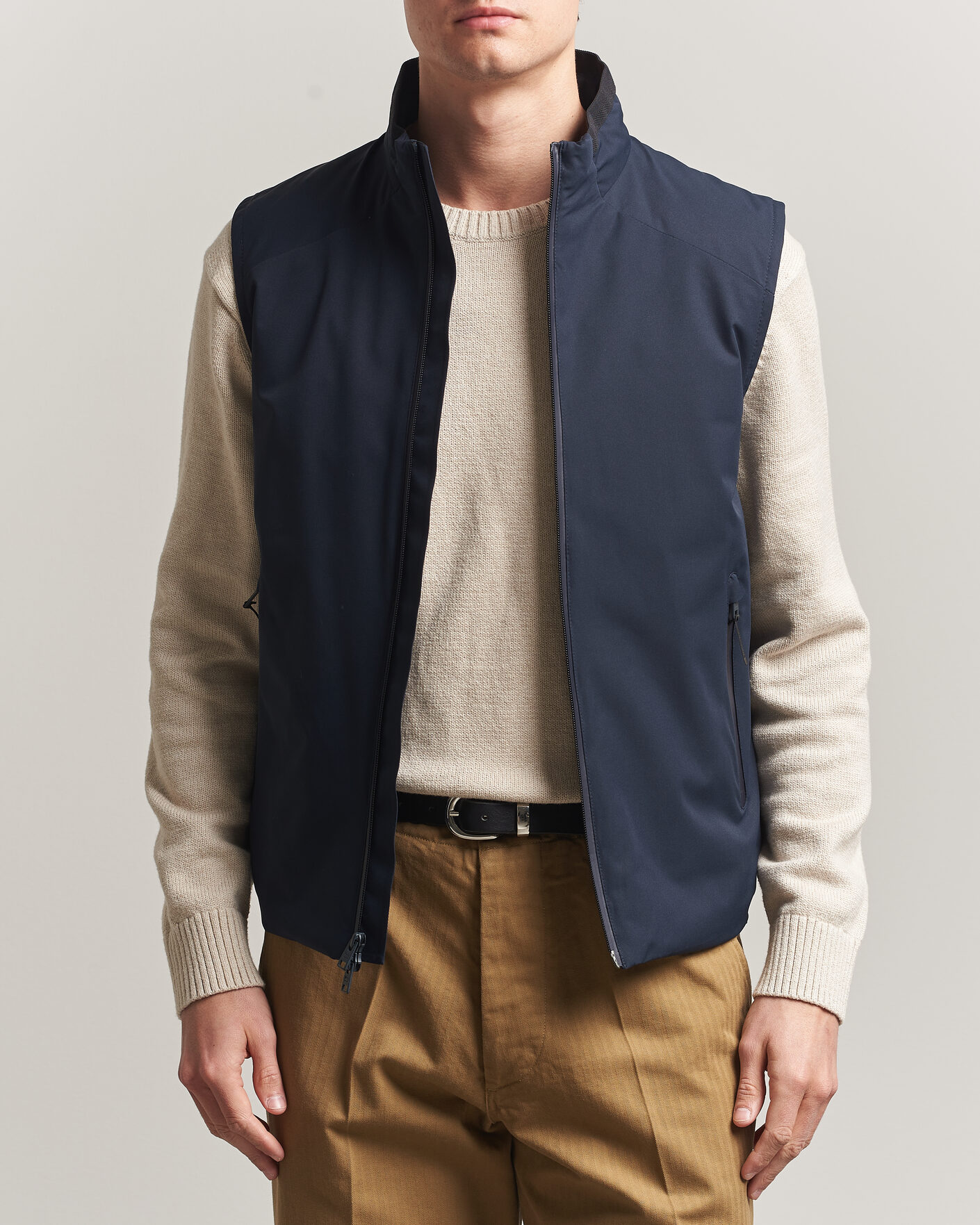 Herr | Västar | Woolrich | Two Layer Sailing Vest Melton Blue