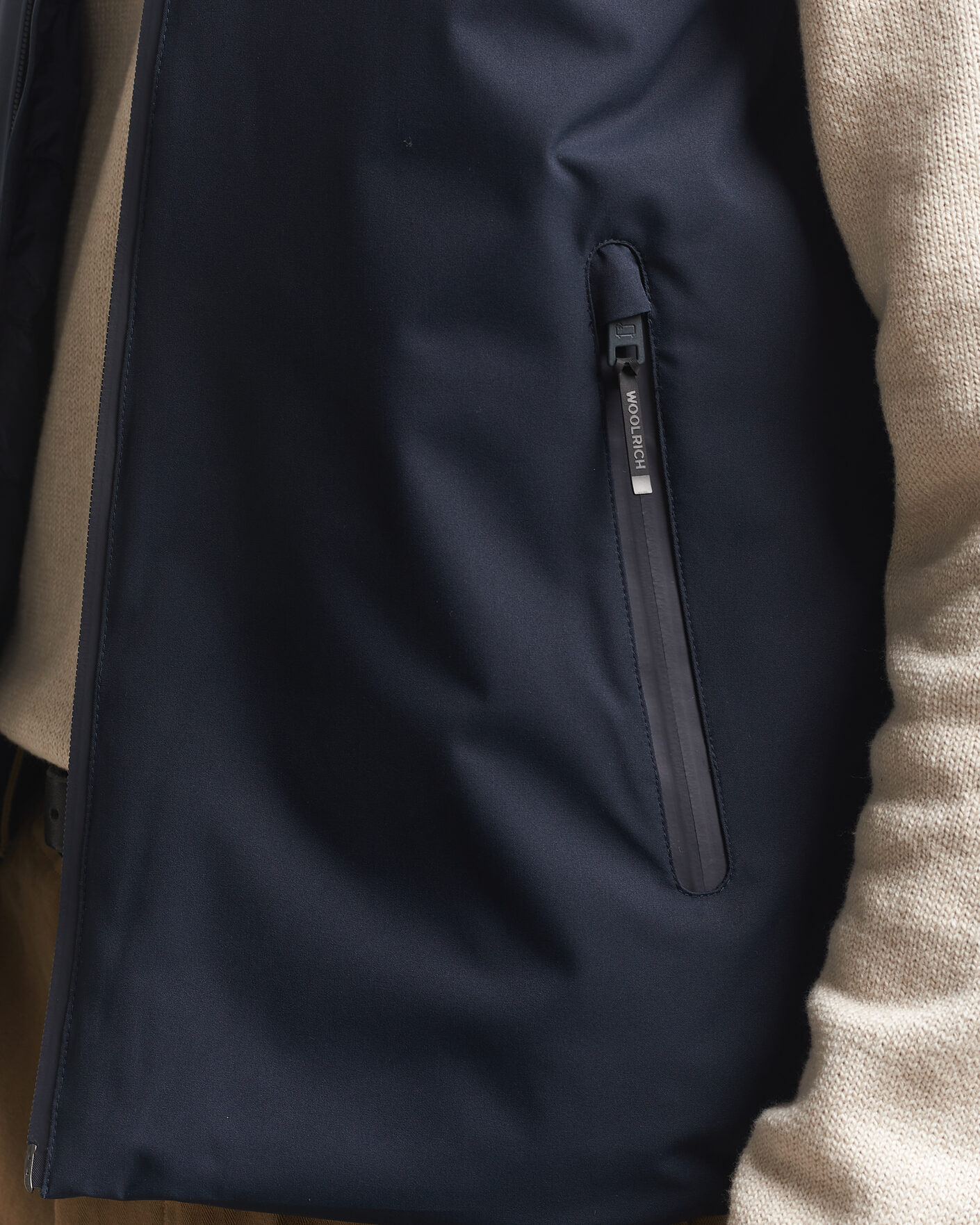 Herr | Västar | Woolrich | Two Layer Sailing Vest Melton Blue