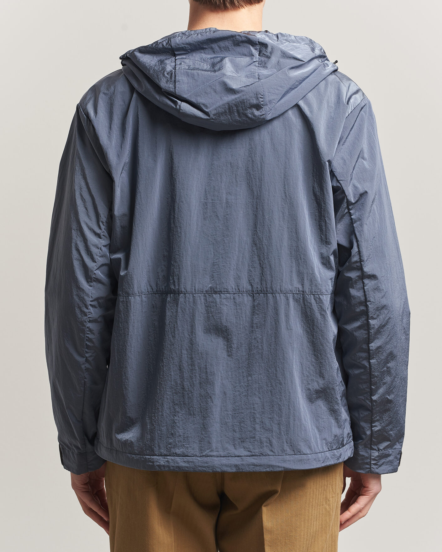 Herr | Jackor | Woolrich | Shiny Nylon Hooded Jacket Grisaille