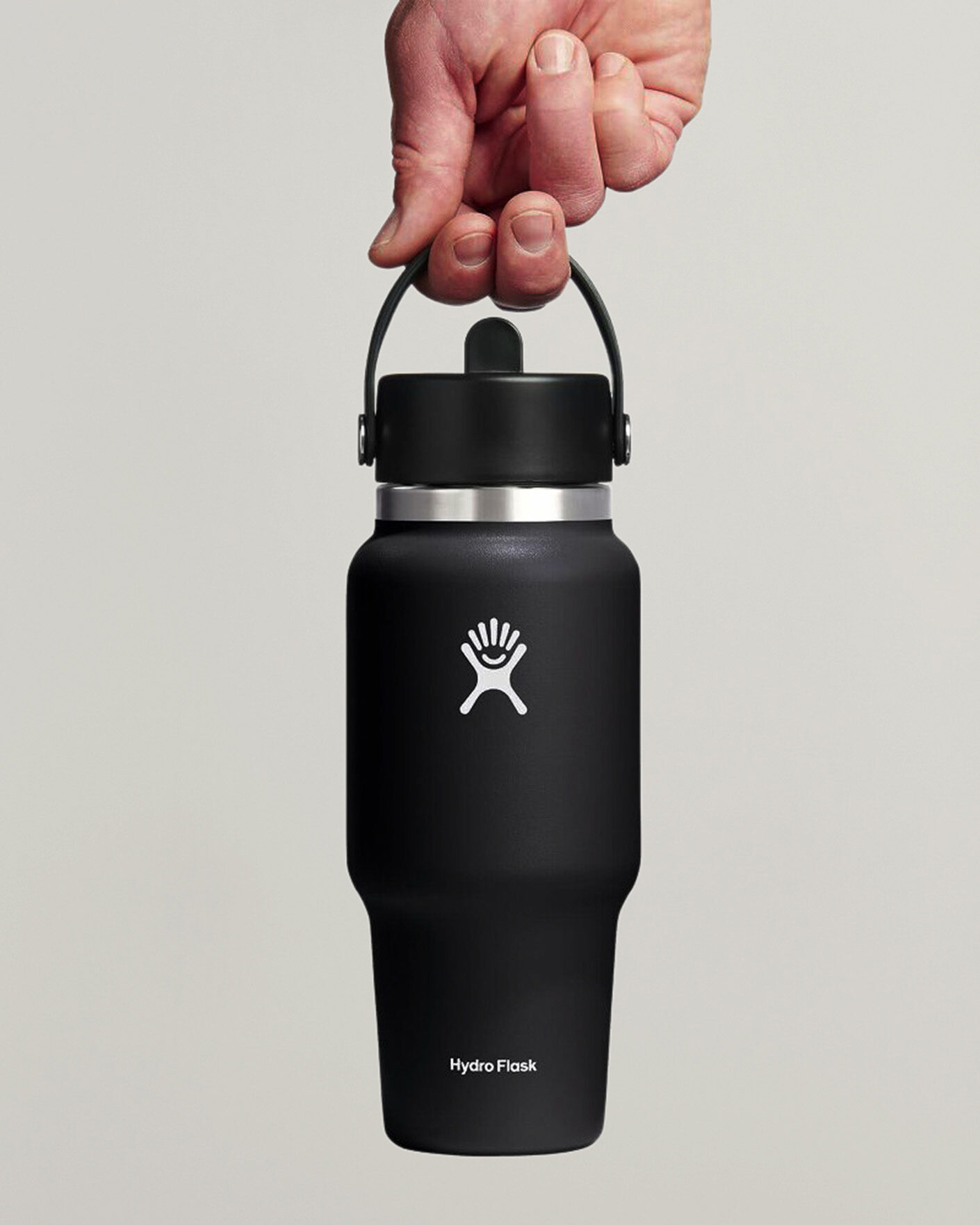 Herr | Outdoor living | Hydro Flask | Travel Bottle Flex Straw Cap 24oz Black
