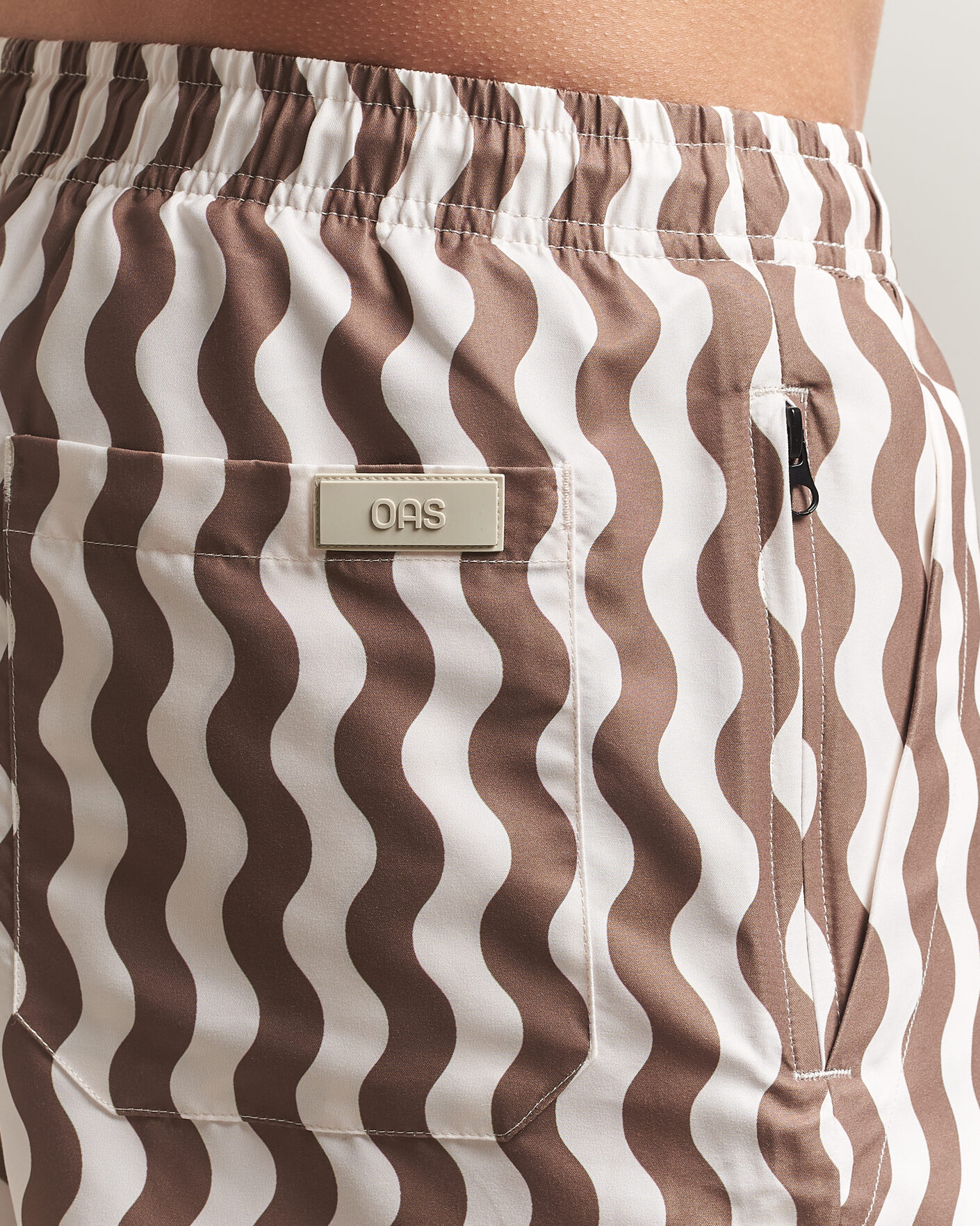 Herr | Badbyxor | OAS | Printed Swimshorts Fine Waver