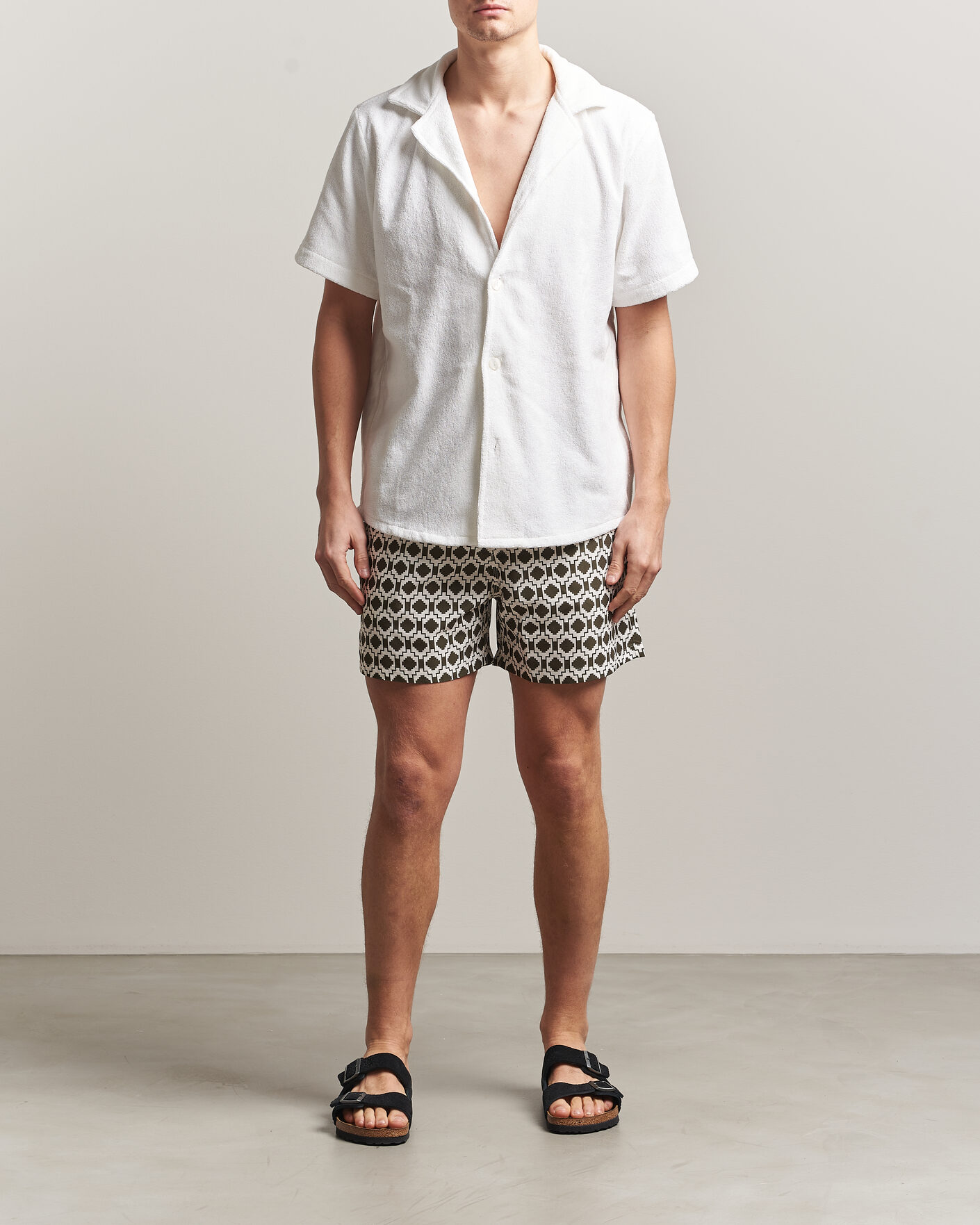 Herr | Badbyxor | OAS | Printed Swimshorts Pine Mitu
