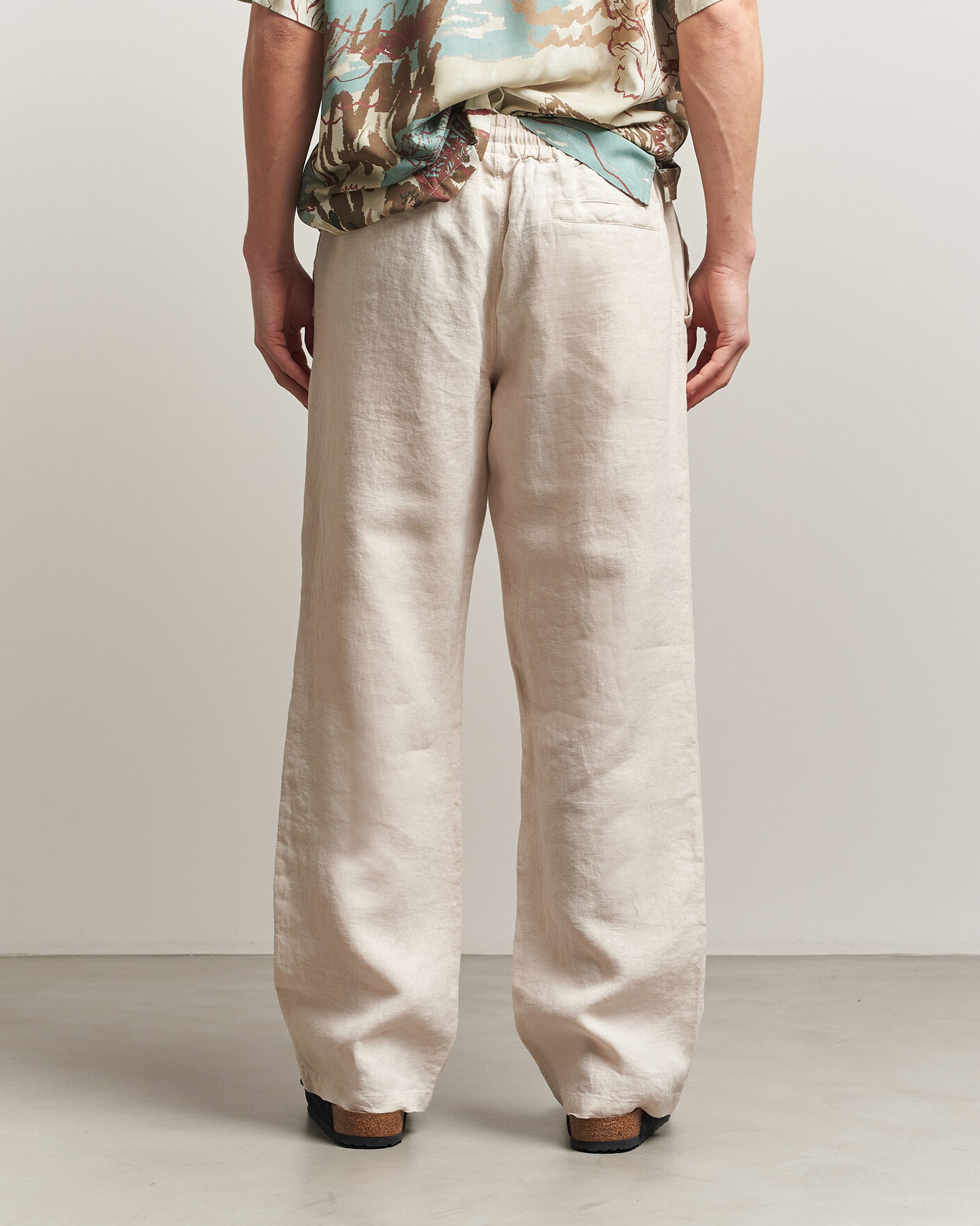Herr | Byxor | OAS | Nino Linen Pants Beige