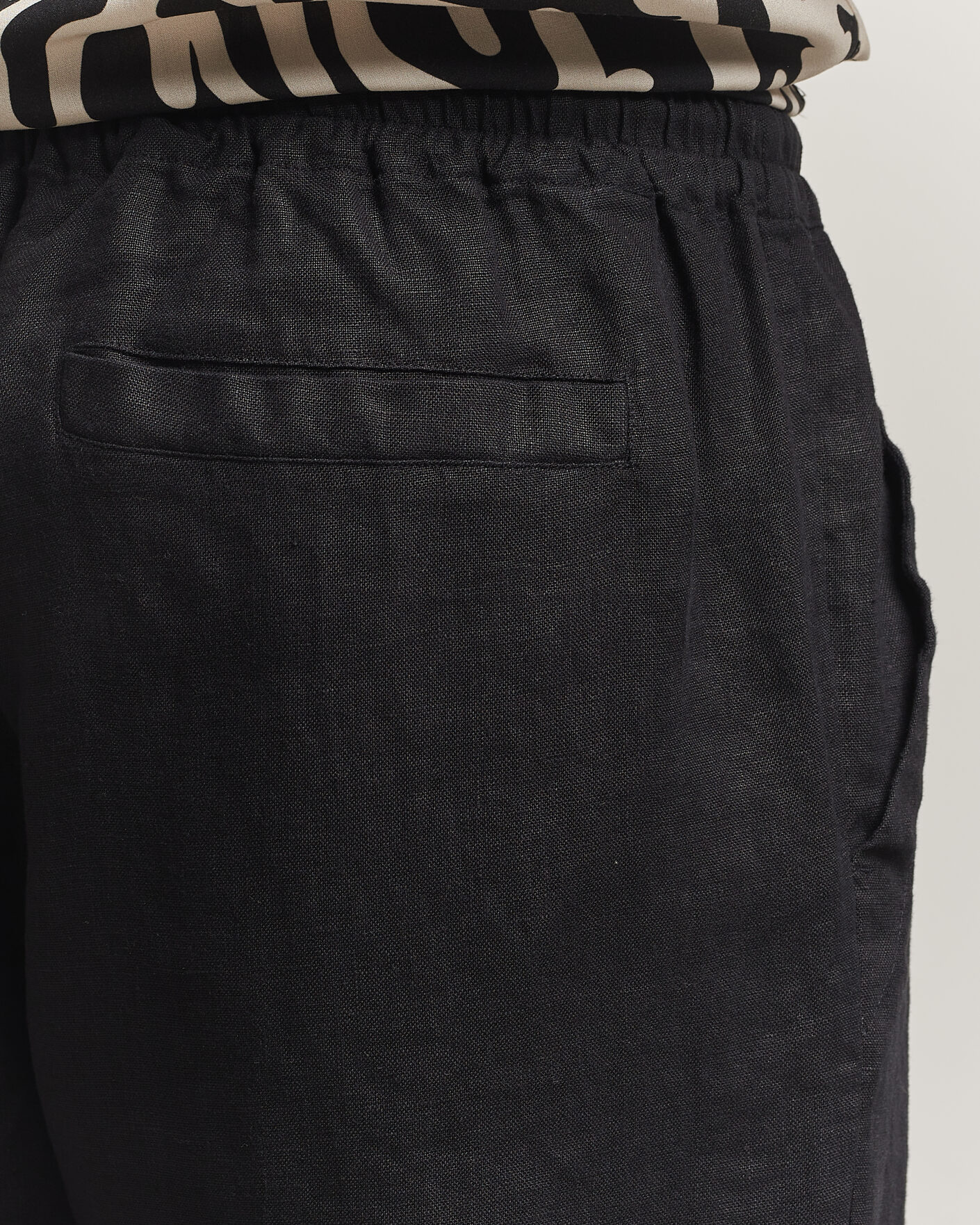 Herr | Byxor | OAS | Nino Linen Pants Black