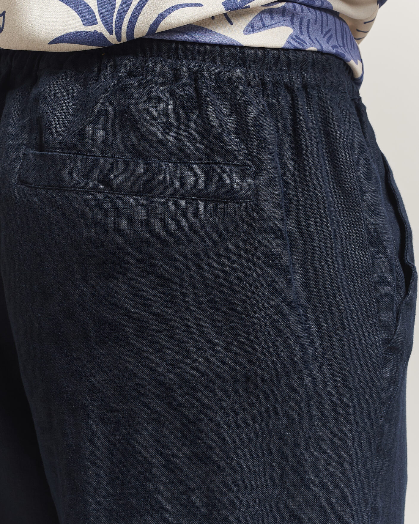 Herr | Byxor | OAS | Nino Linen Pants Navy