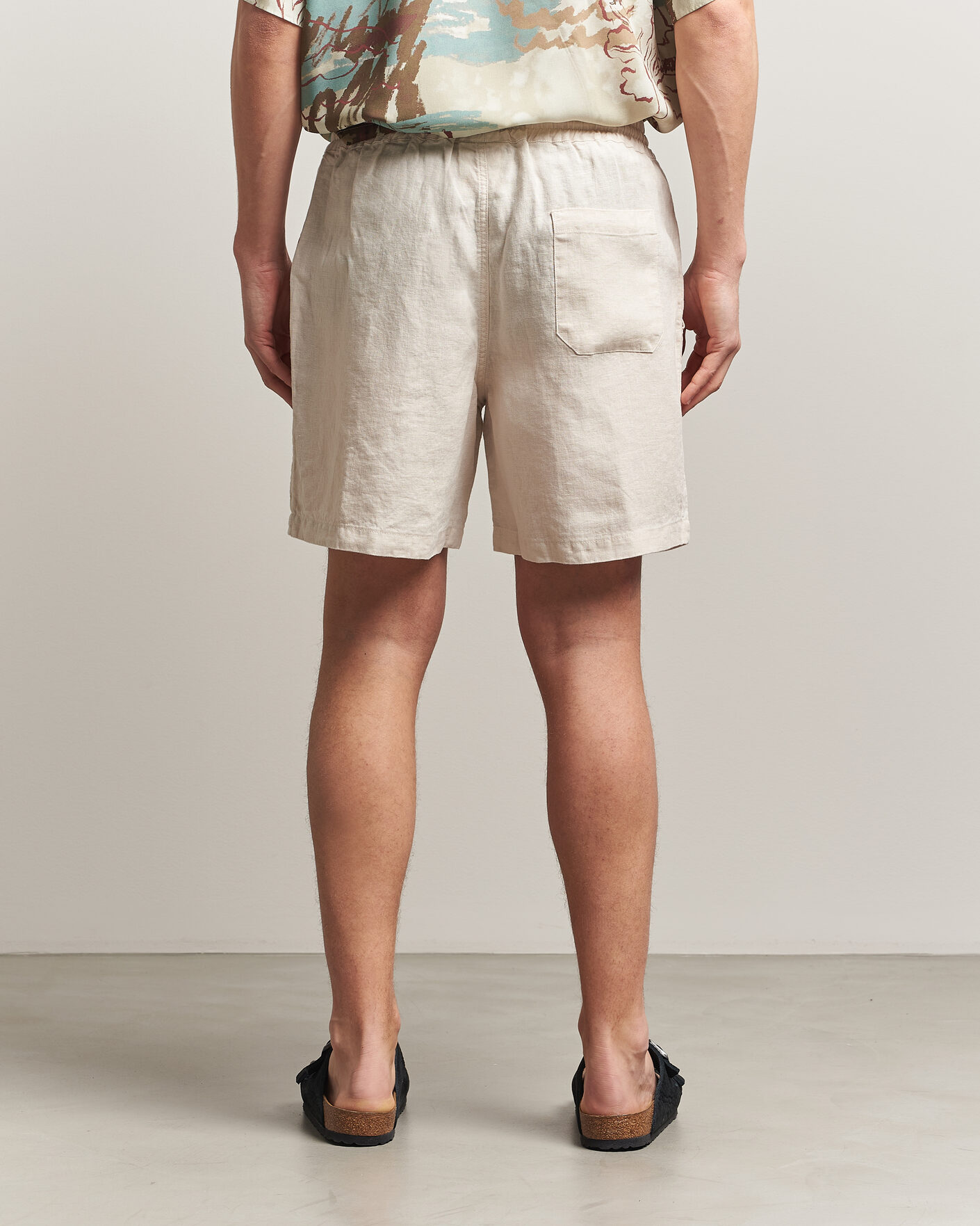 Herr | Shorts | OAS | Porto Linen Shorts Beige