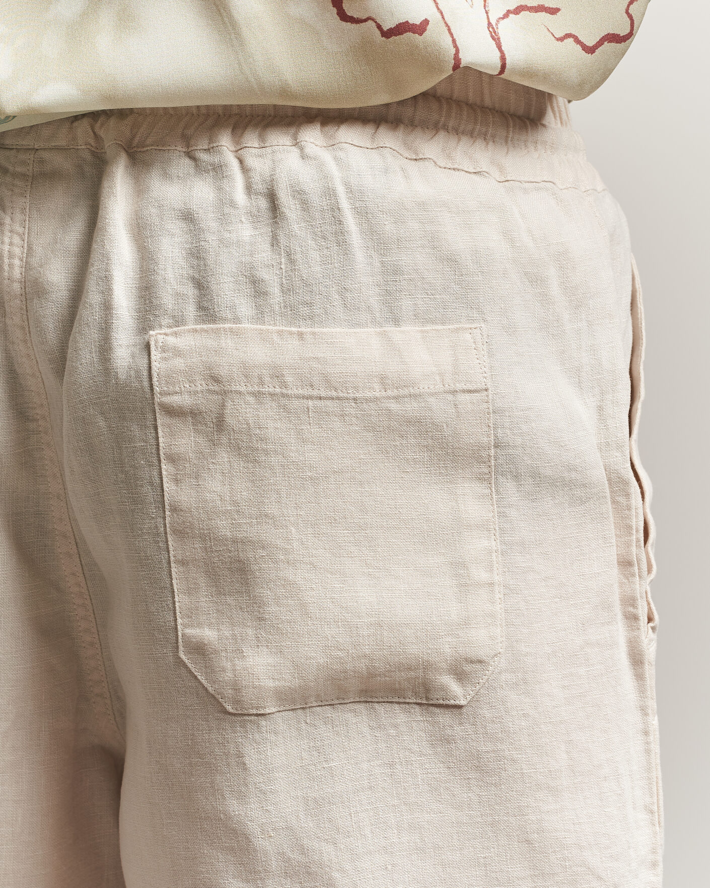 Herr | Shorts | OAS | Porto Linen Shorts Beige