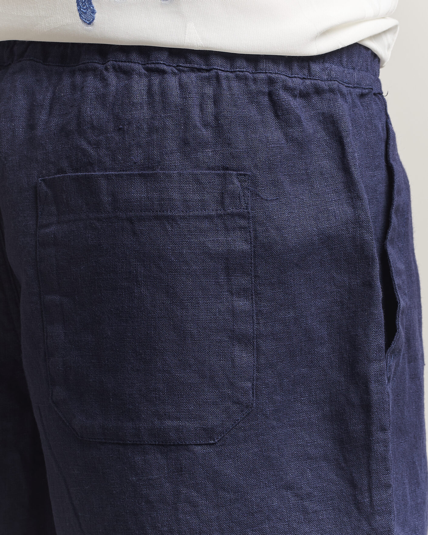 Herr | Shorts | OAS | Porto Linen Shorts Navy