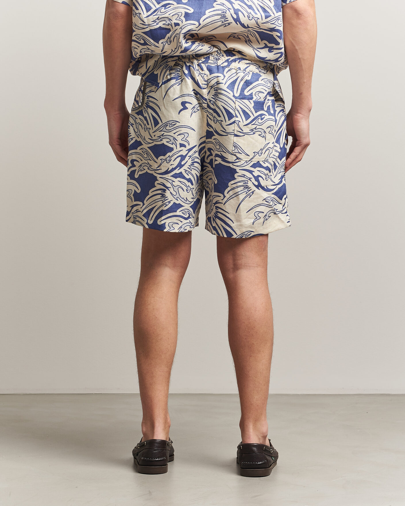 Herr | Shorts | OAS | Porto Linen Shorts Rogue Blue