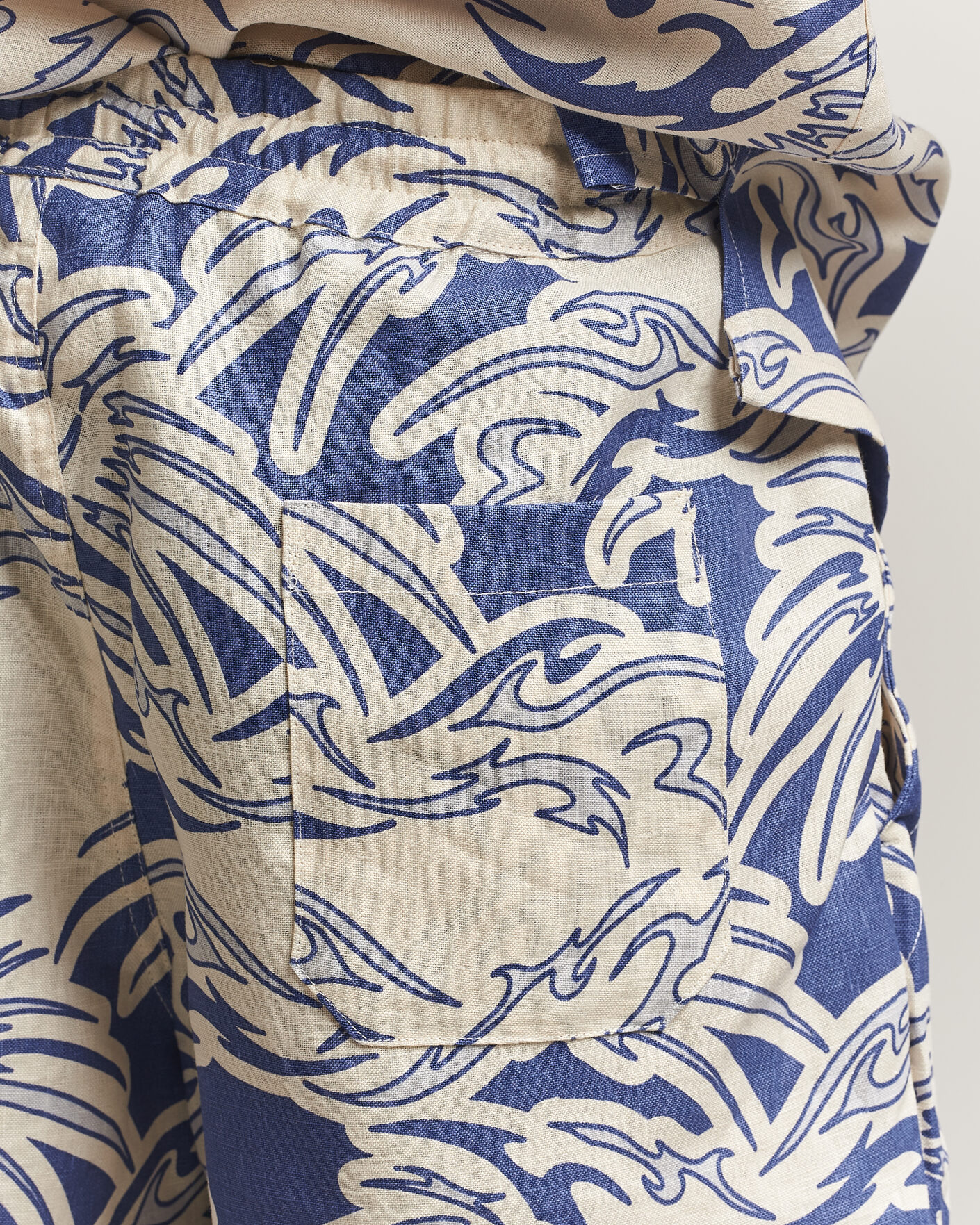 Herr | Shorts | OAS | Porto Linen Shorts Rogue Blue