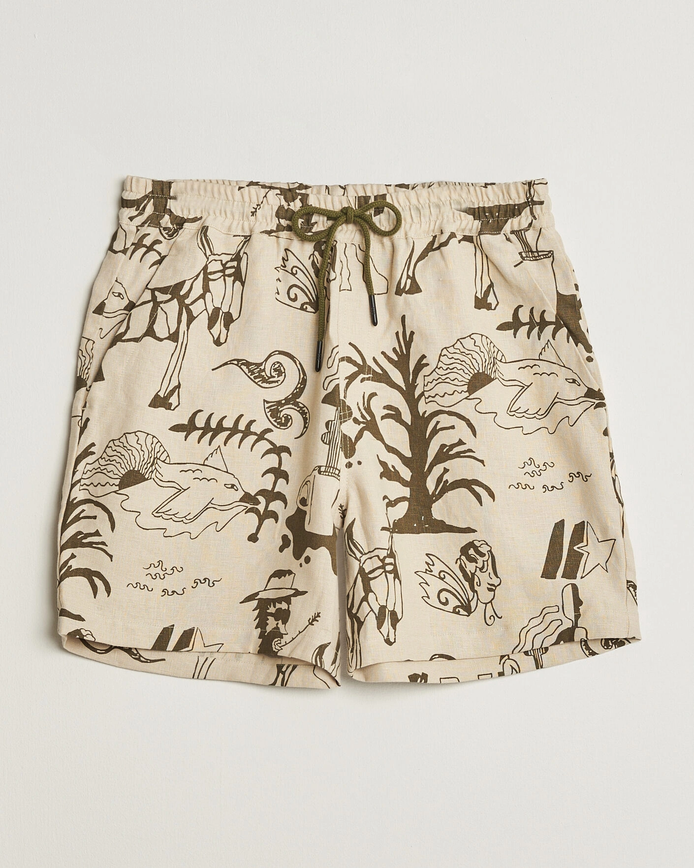 Herr | Shorts | OAS | Porto Linen Shorts Poplan