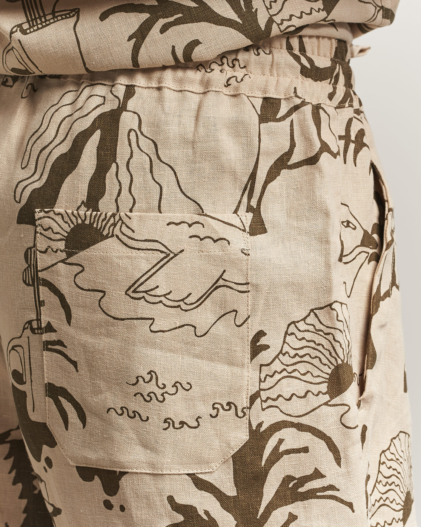 Herr | Shorts | OAS | Porto Linen Shorts Poplan